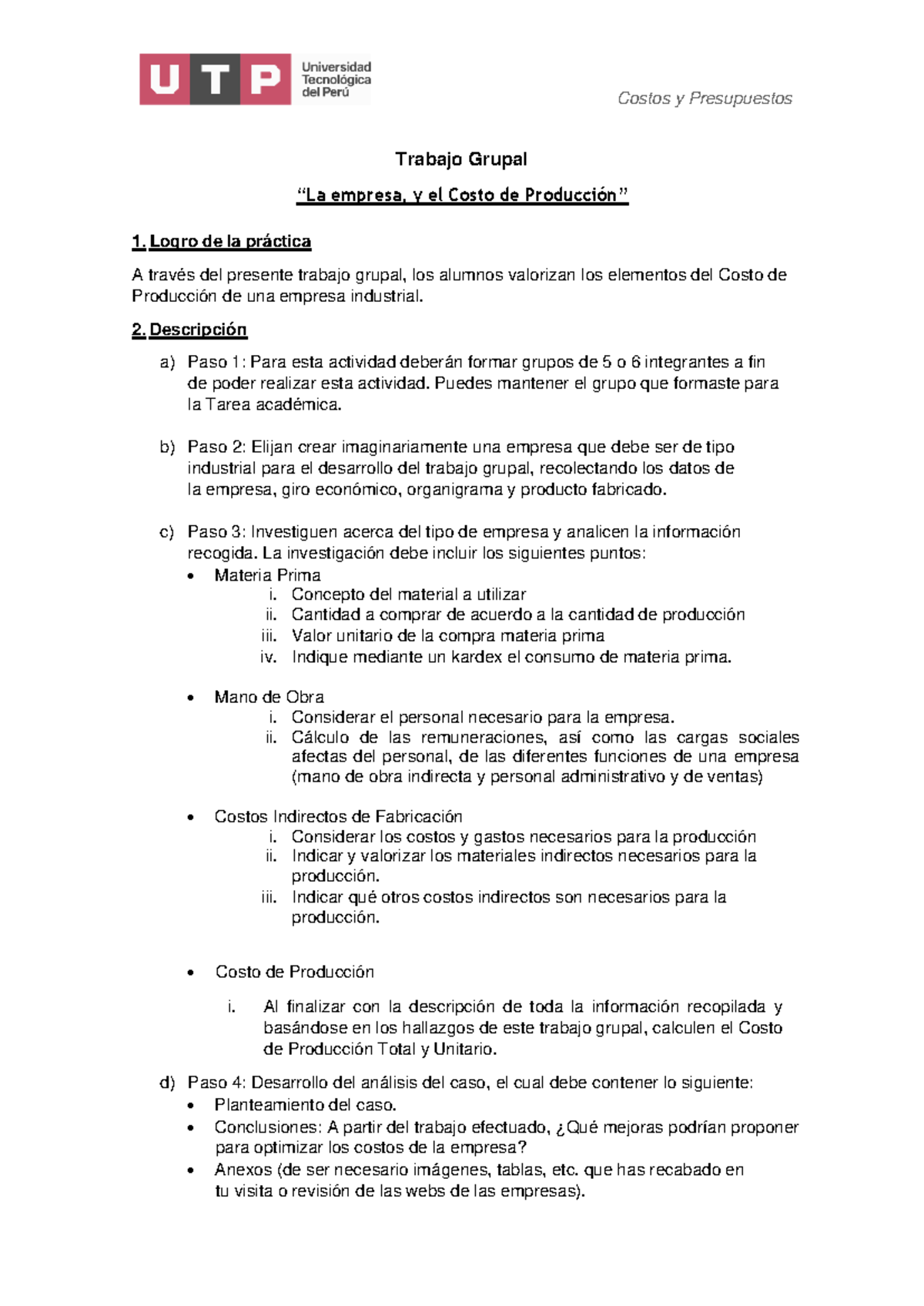T2 u28AC-S10u29: Análisis de Costos y Presupuestos en Empresa ...
