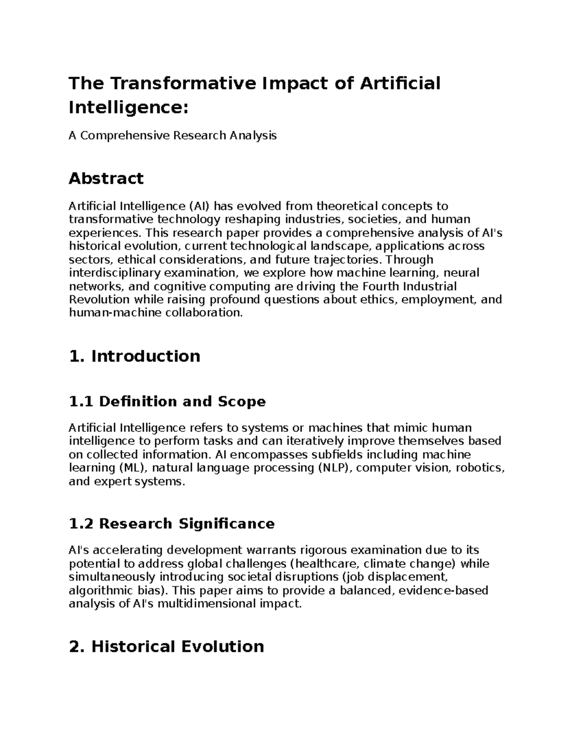 AI 101: The Transformative Impact of Artificial Intelligence Research ...