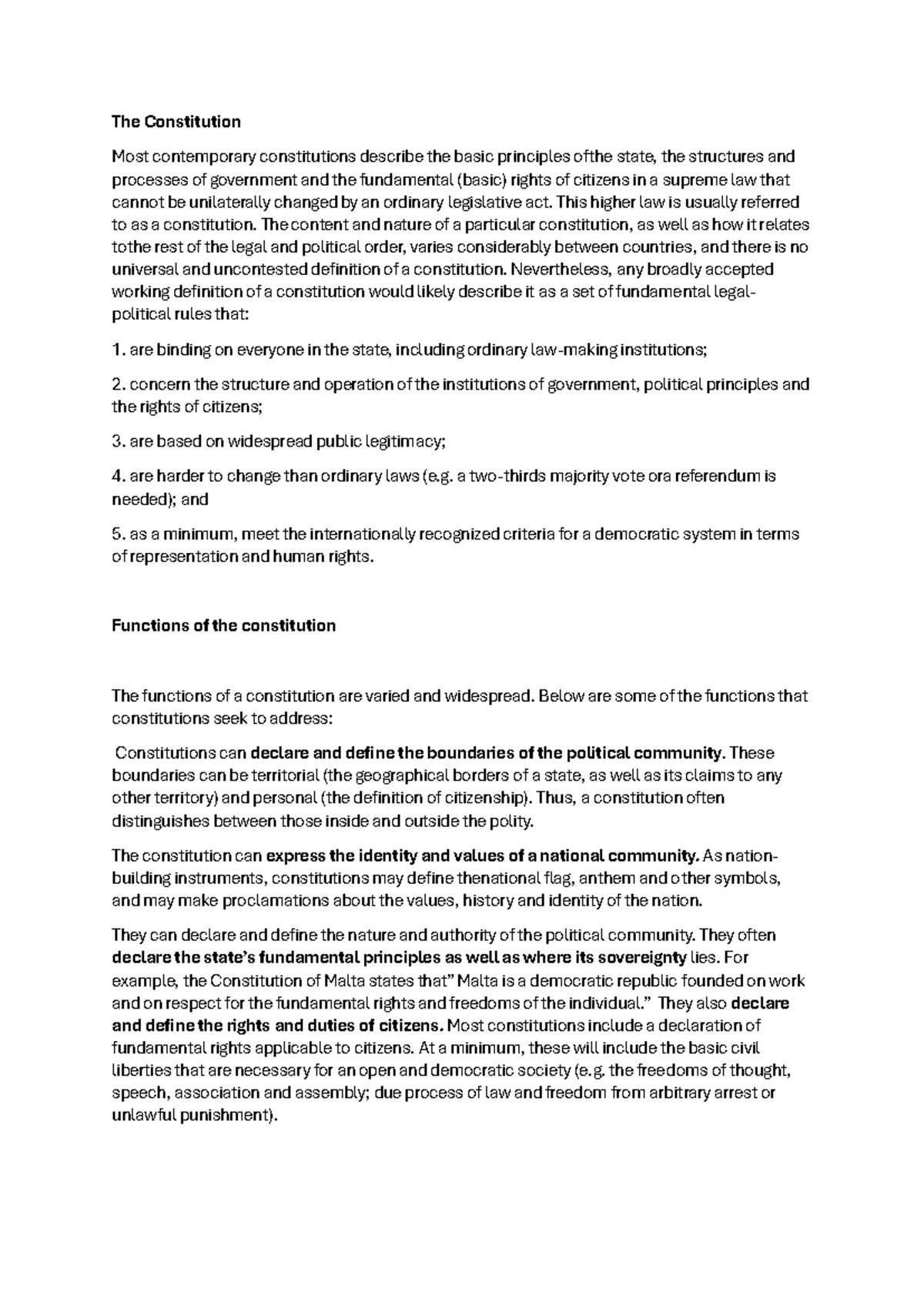 Democracy 4-2: Understanding the Constitution and Its Functions - Studocu