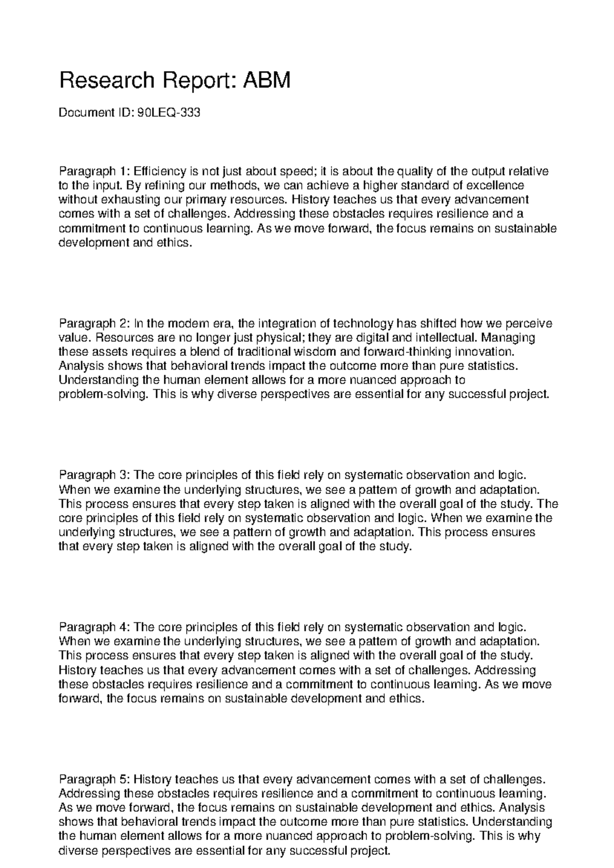 ABM 90LEQ Research Report: Enhancing Efficiency & Ethics in Decision ...