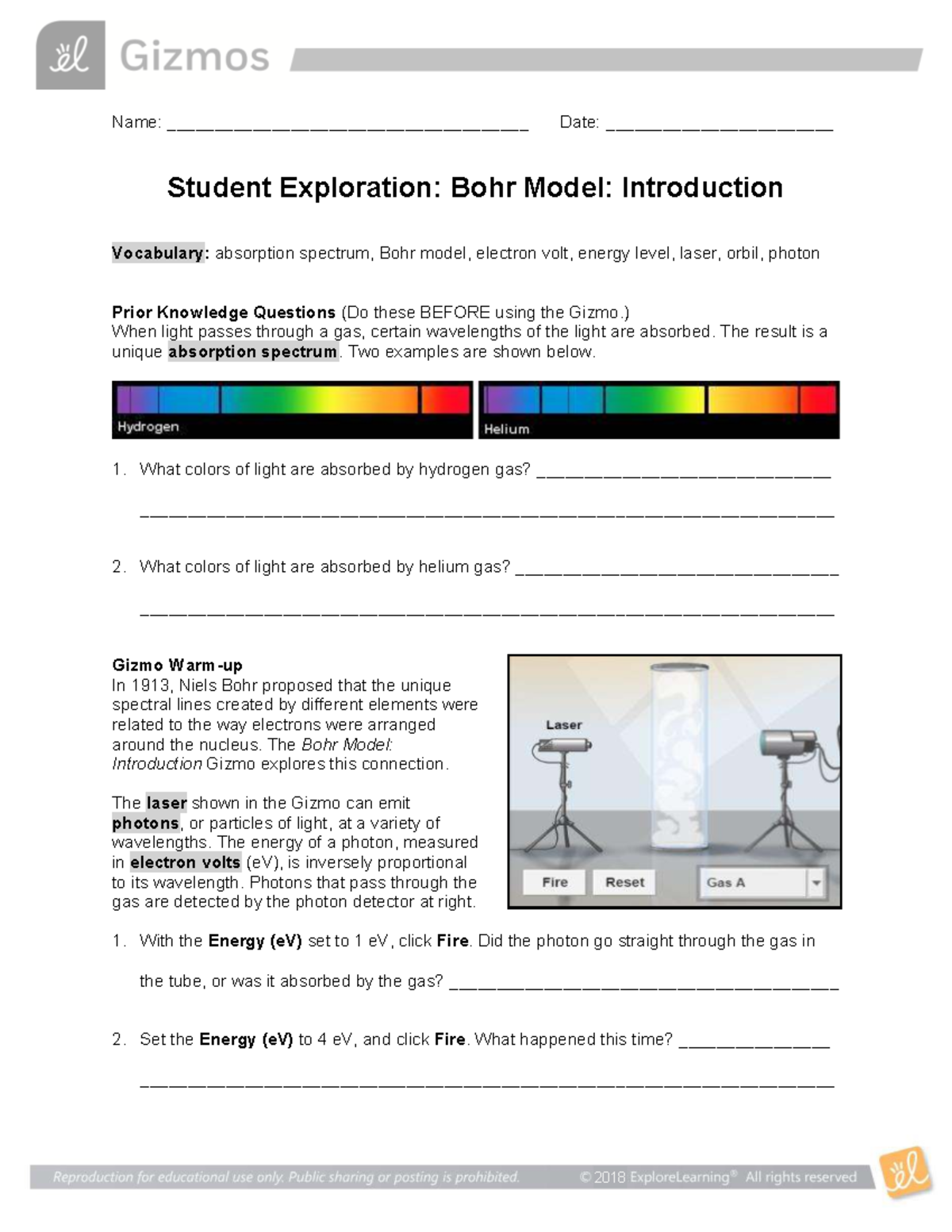 Bohr Model Intro Cheat Sheet for Chem 10H Regents Exam - Studocu
