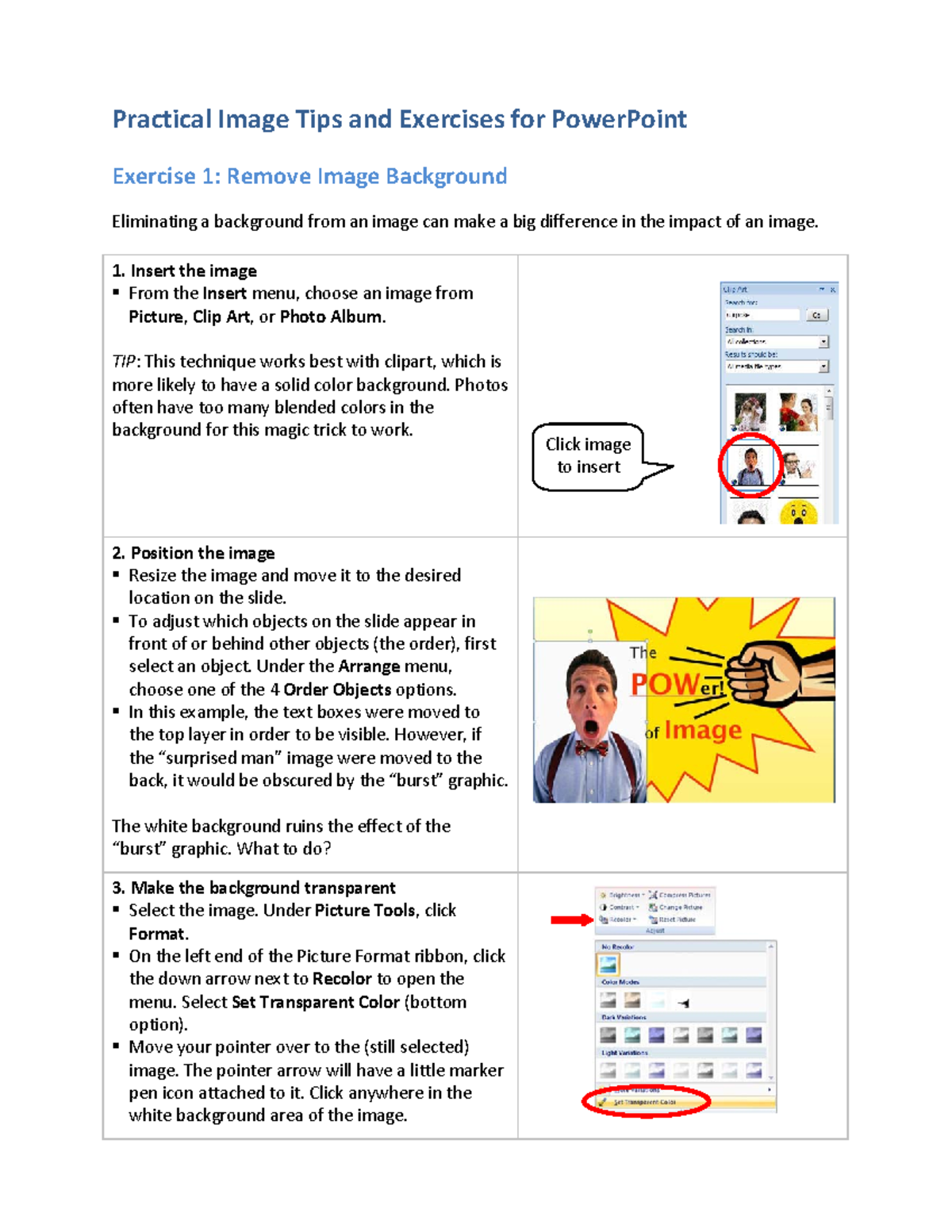 PowerPoint Image Tips & Exercises: Enhance Your Presentations - Studocu
