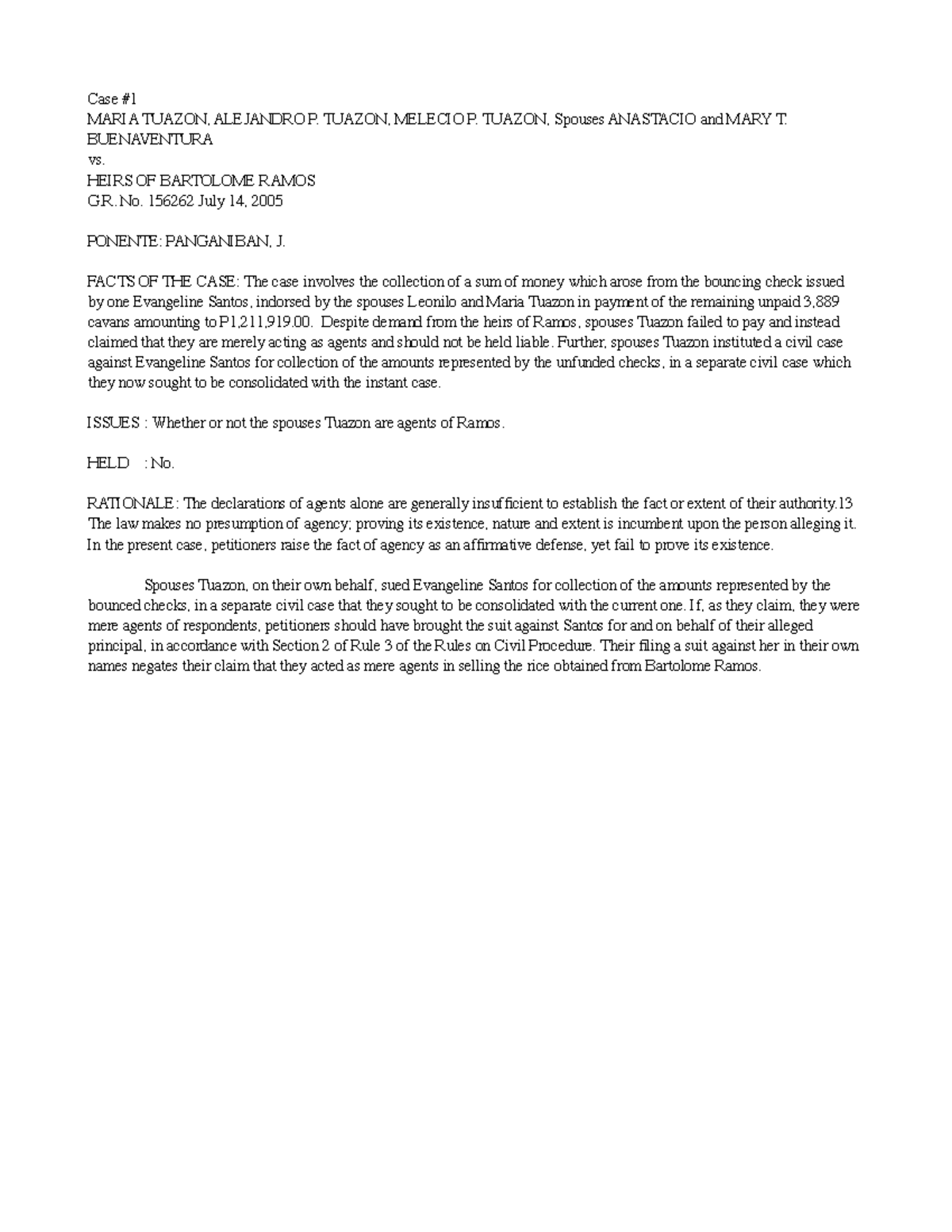 287027650 Consolidated Agency Case Digest: Legal Analysis & Rulings ...