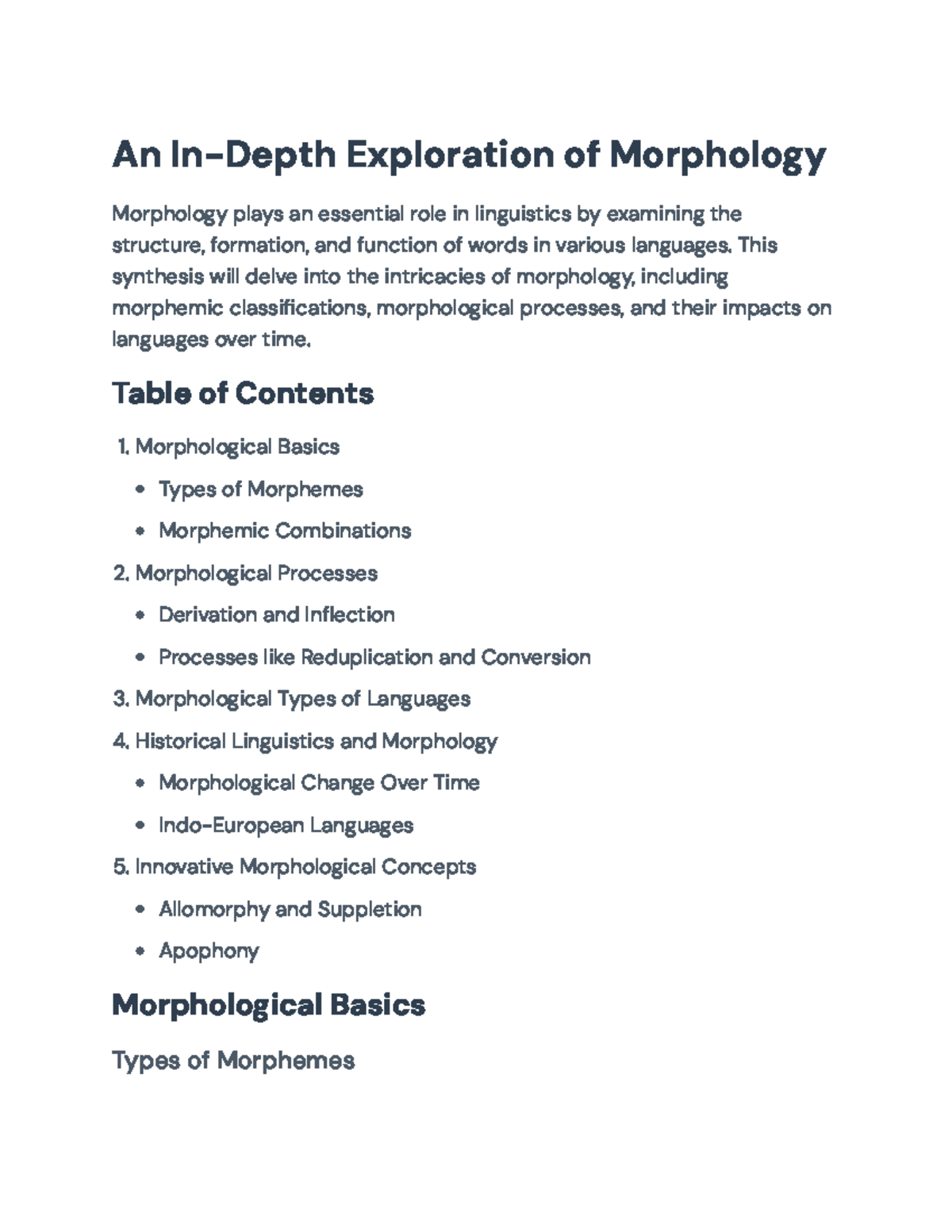 Exploring Morphology: Structure and Function of Words in Linguistics ...