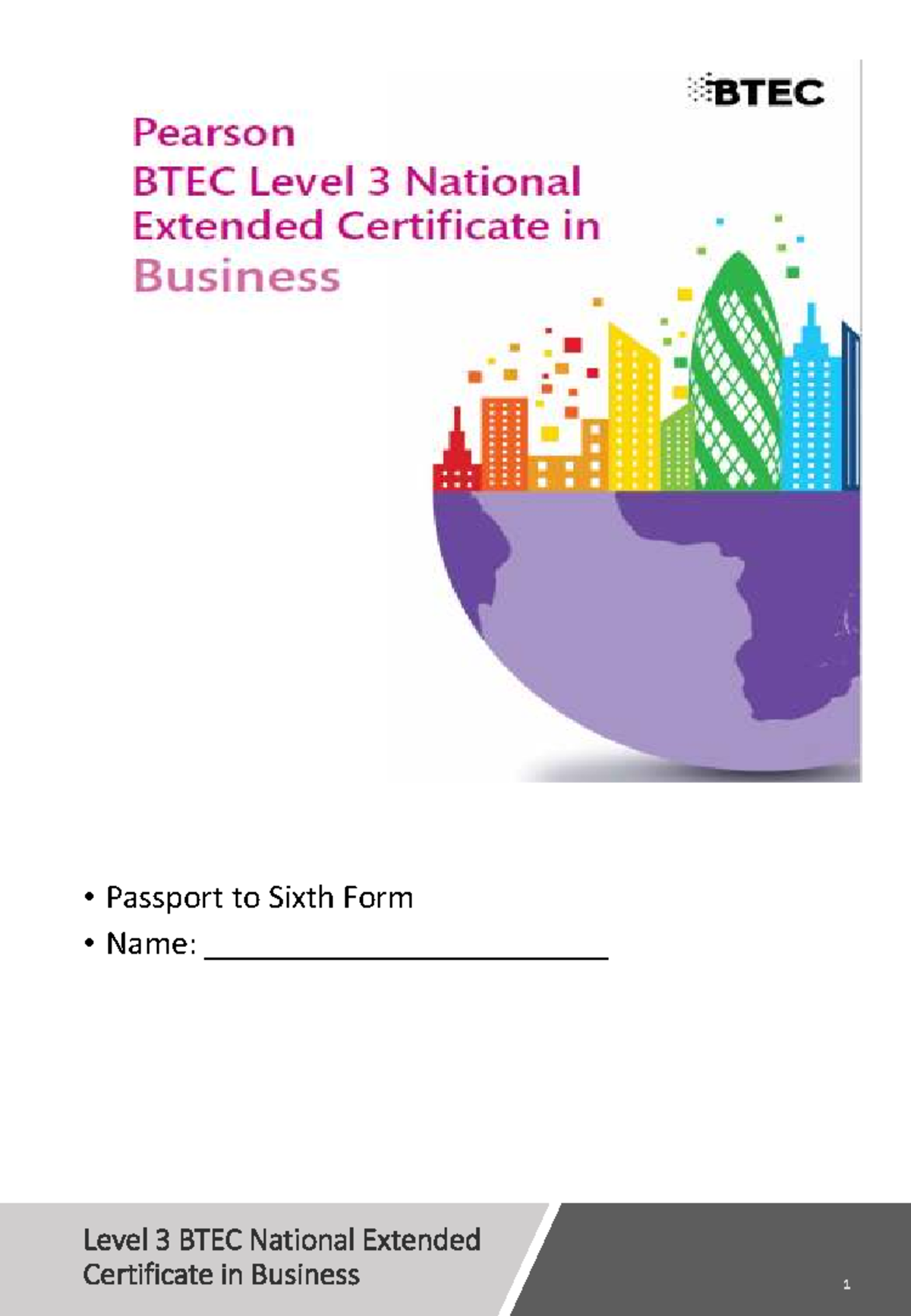 Level 3 BTEC National Extended Certificate in Business Overview - Studocu