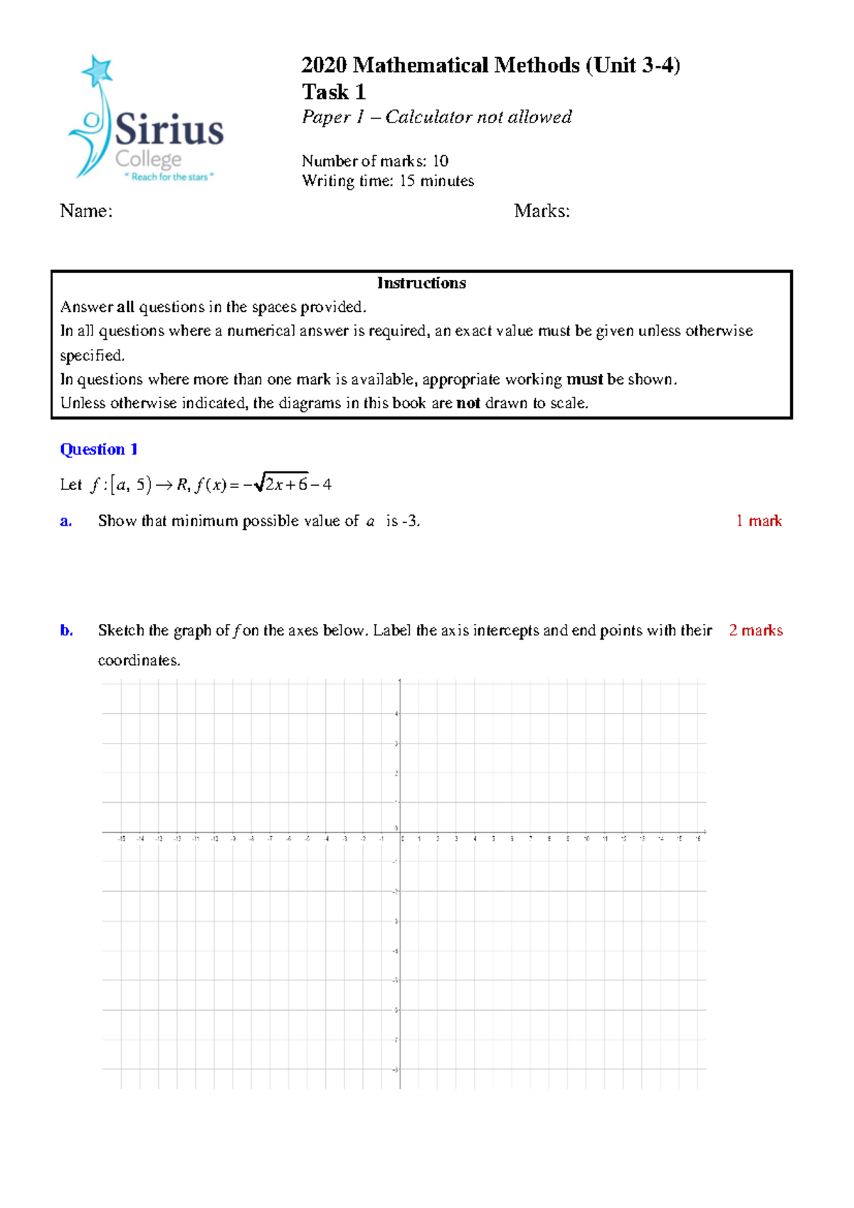 2020 MMU34 Task 1 - good resource - 2020 Mathematical Methods (Unit 3-4 ...