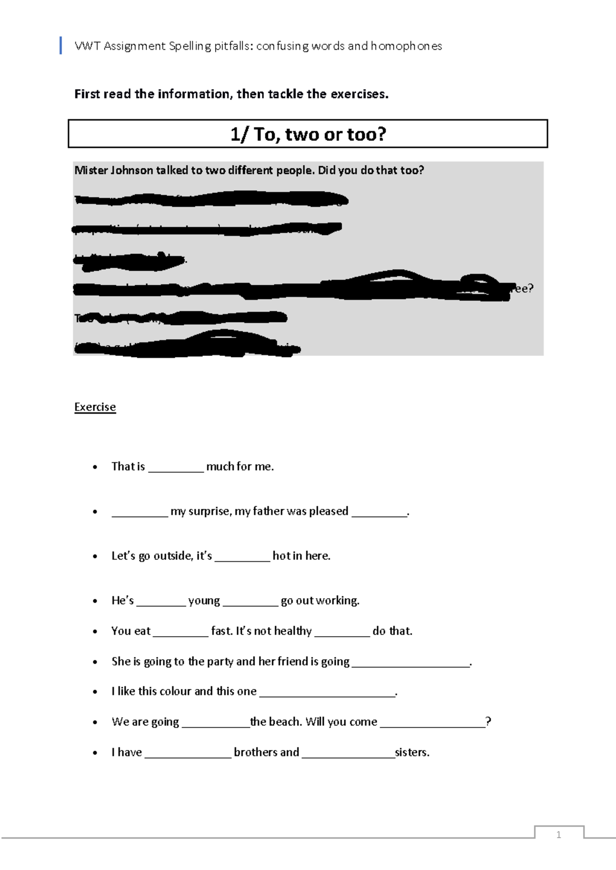 VWT Assignment: Spelling Pitfalls with Confusing Words & Homophones ...