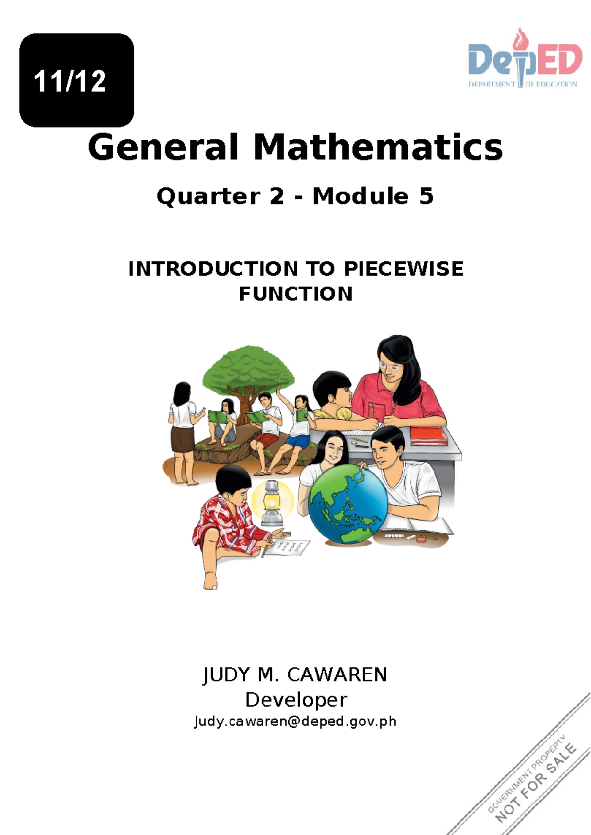 General Mathematics Q2 Module 5: Introduction to Piecewise Functions ...