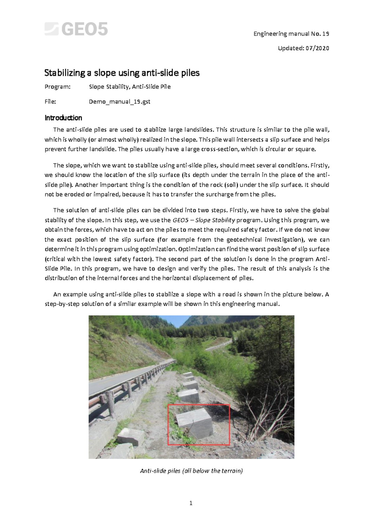 Lecture 10: Stabilizing Slopes with Anti-Slide Piles (ENG 101) - Studocu