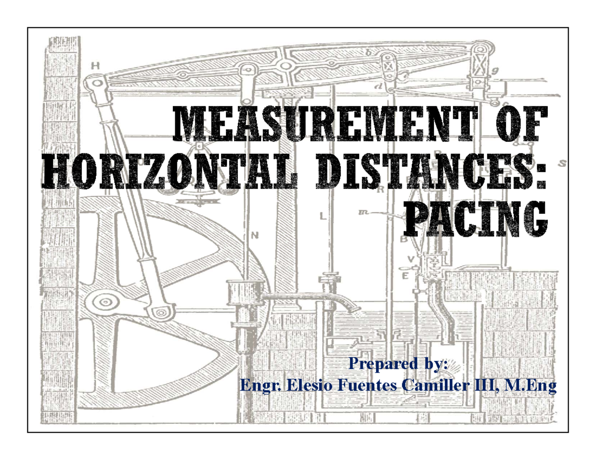 Surveying Pacing Measurement & Error Analysis - Engr. Fuentes M.Eng ...