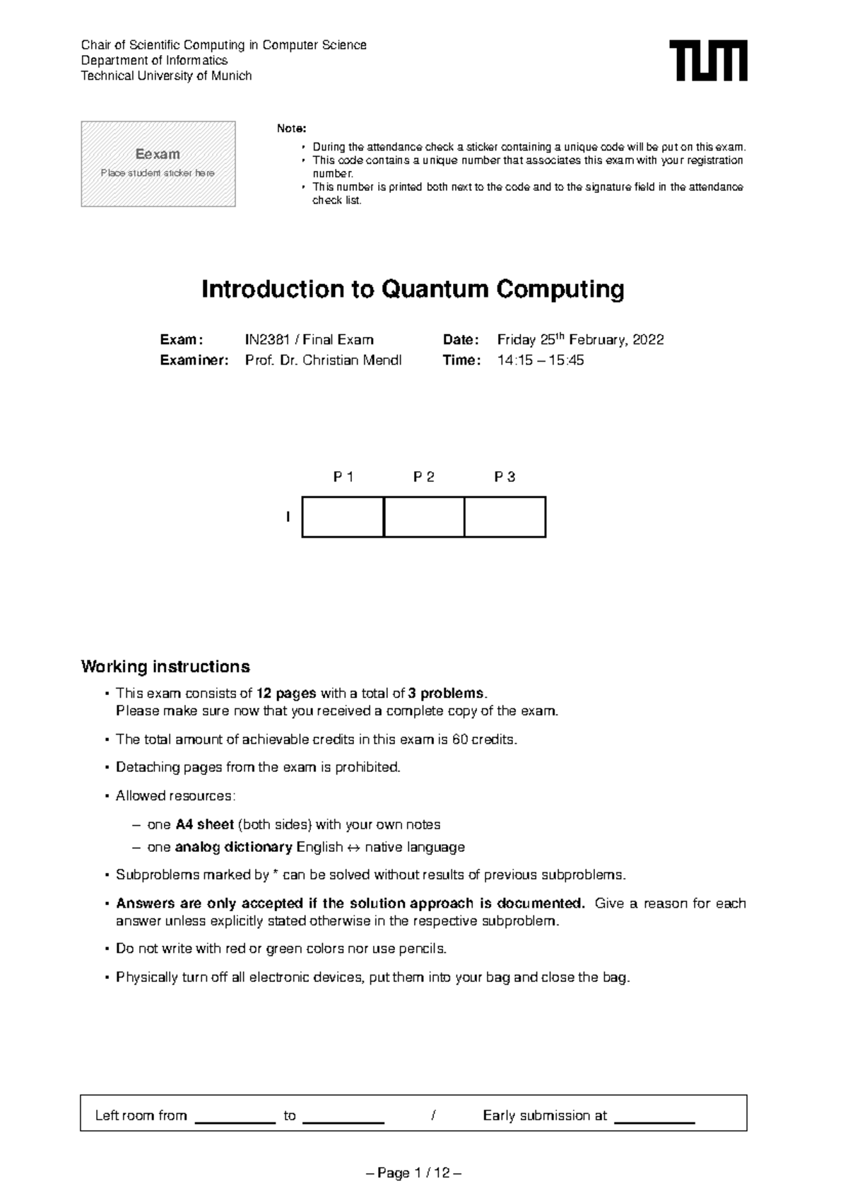 Exam2021 - Past Exam - Chair of Scientific Computing in Computer ...