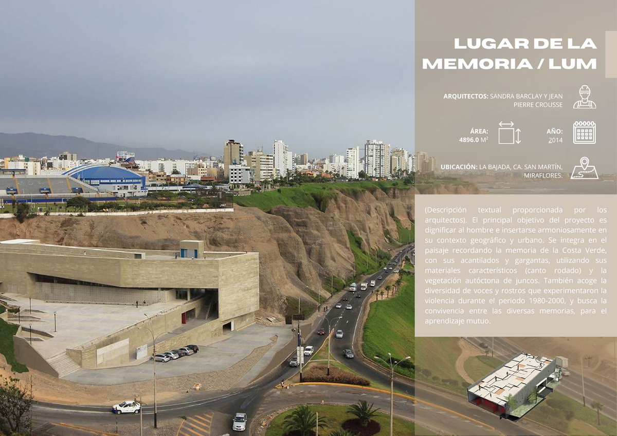 Análisis Arquitectónico del Lugar de la Memoria LUM - Taller de Arquitectura V - Document Preview