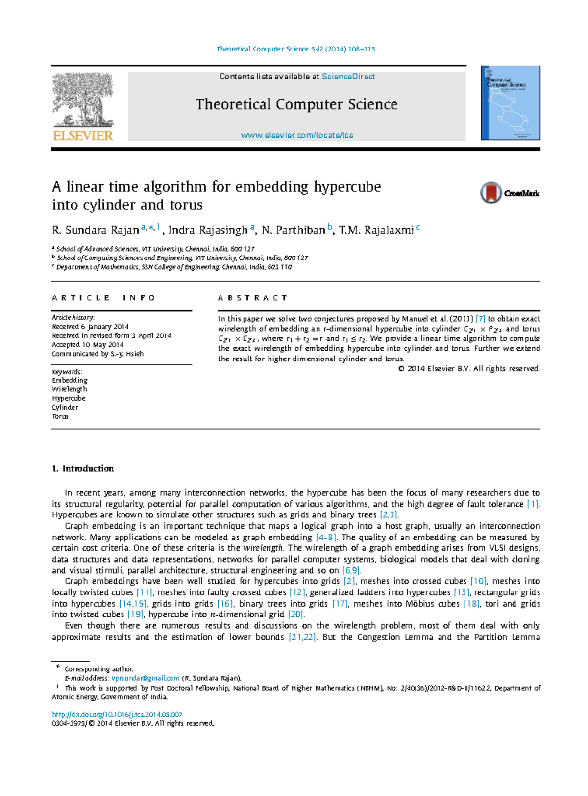 A Linear Time Algorithm for Embedding Hypercube into Cylinder and Torus ...