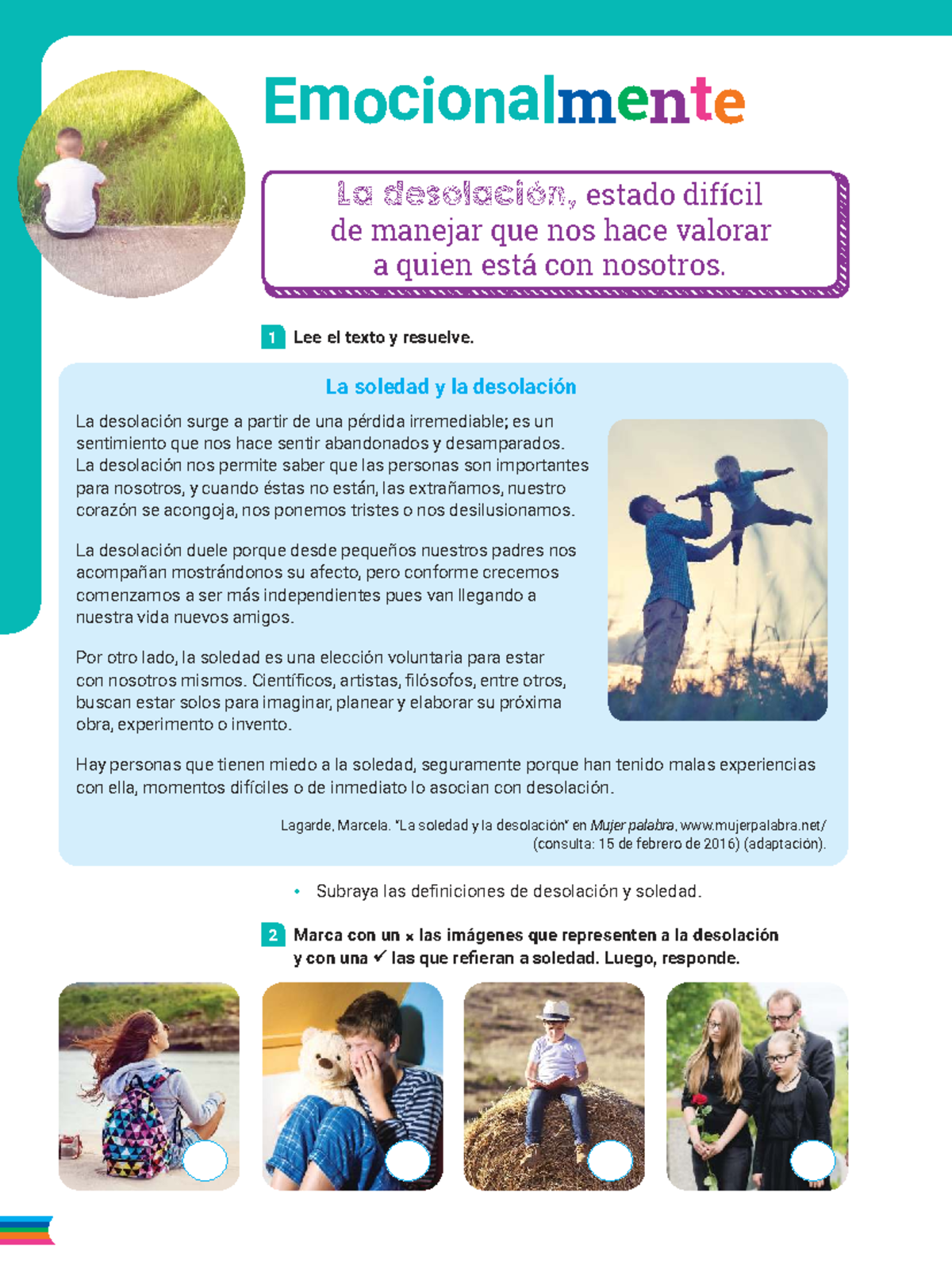 ESP 6 B1: La Desolación y Soledad - Reflexiones y Ejercicios - Studocu
