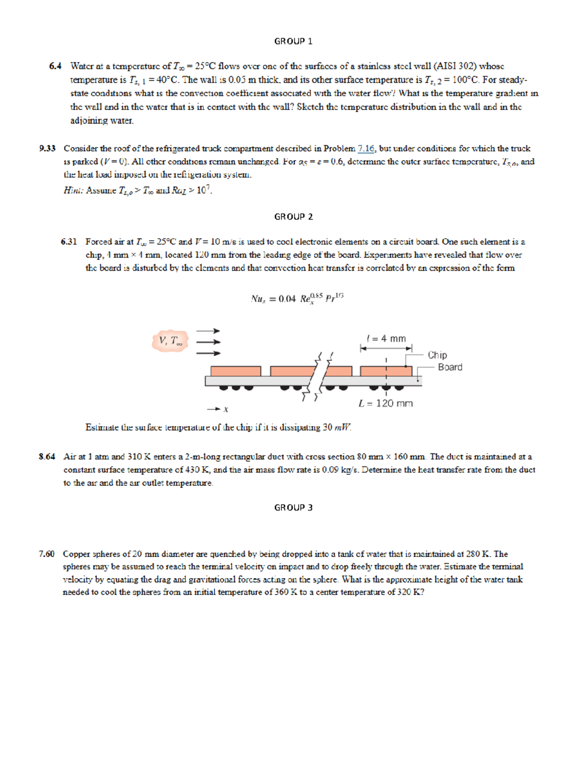 Convection Exam Example: Analyzing Thermal Dynamics and Heat Transfer ...