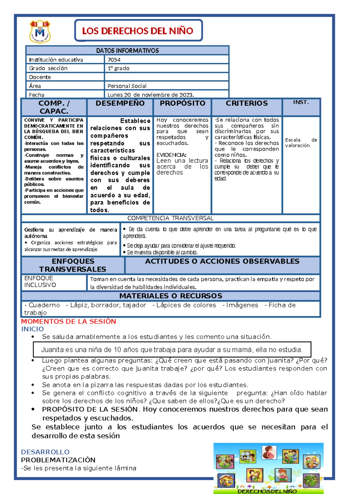 Debate de Normas de Convivencia en 4to Grado - Sesión de Aprendizaje ...
