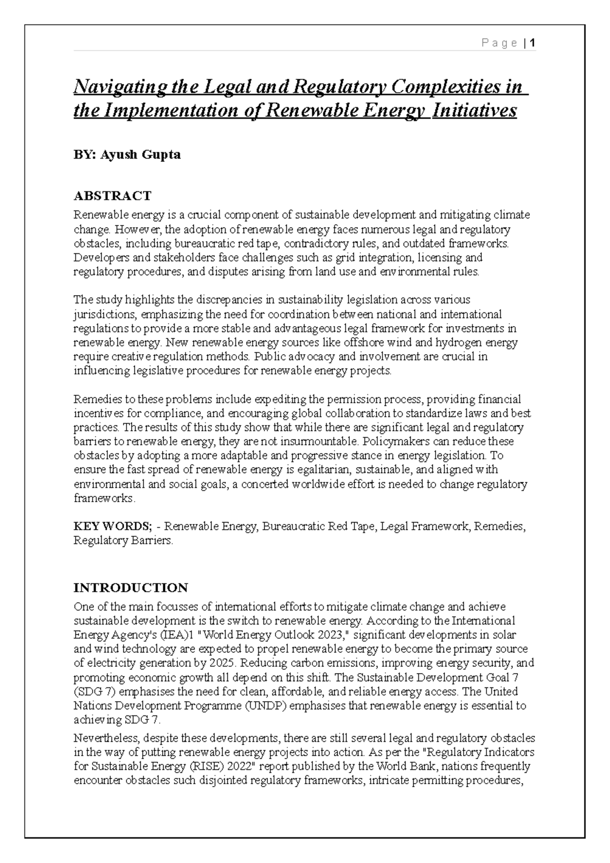 Navigating Legal & Regulatory Challenges in Renewable Energy ...