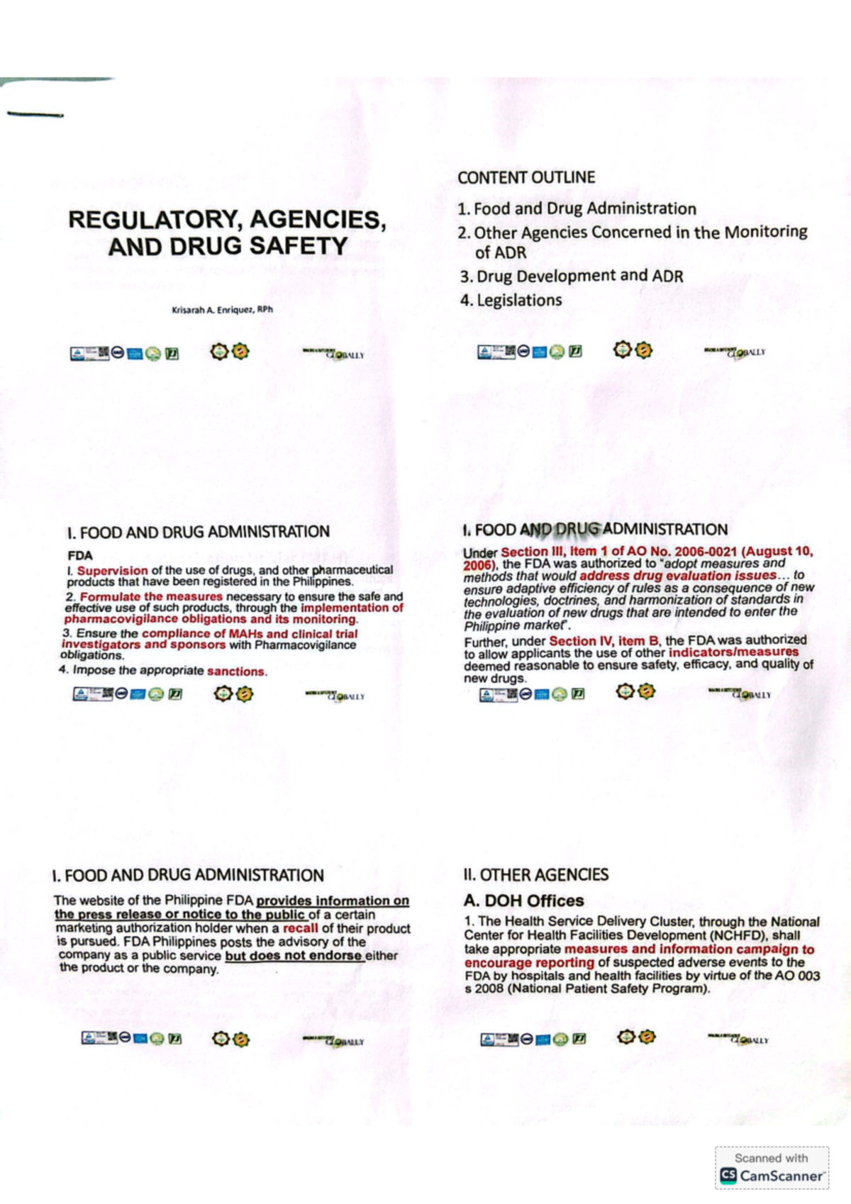 Regulatory Agencies and Drug Safety Overview: FDA and ADR Management ...