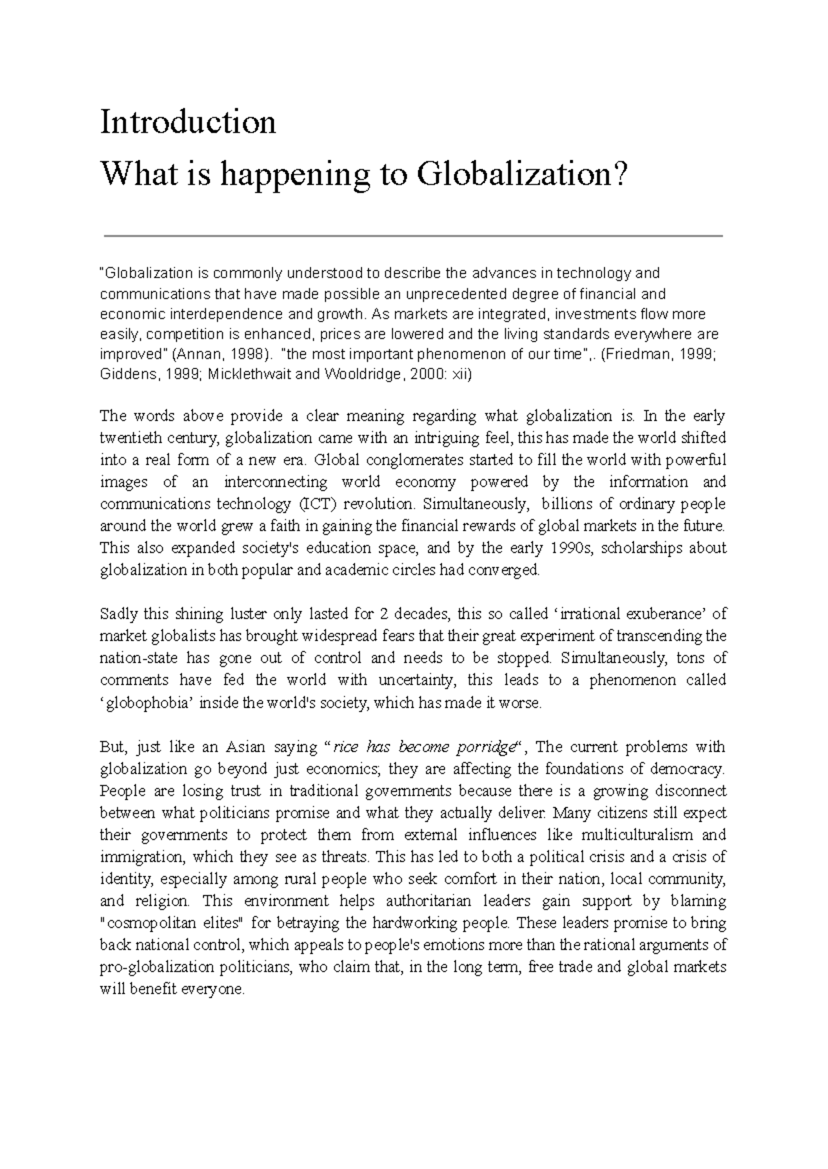 Globalization Trends and Challenges: An Analysis of Current Issues ...