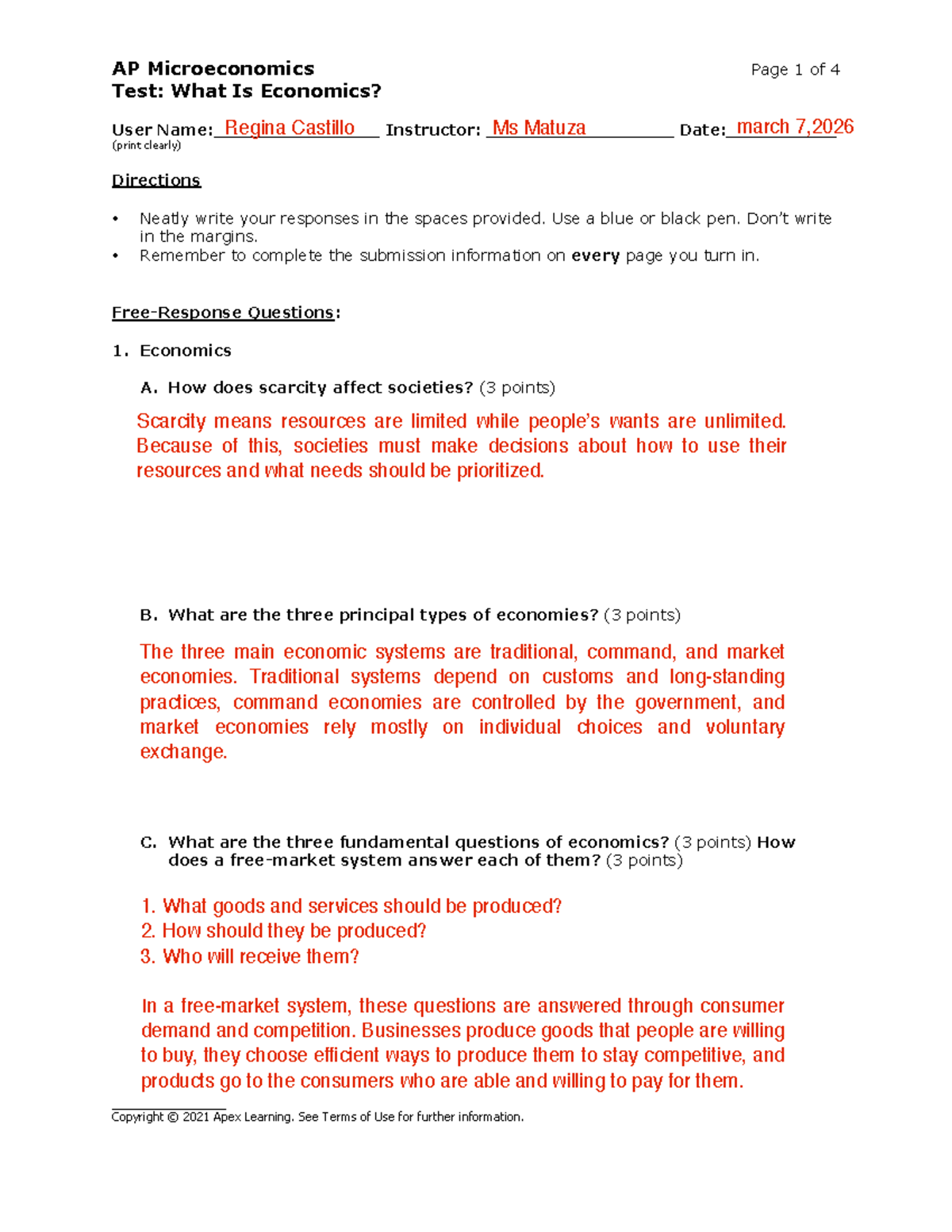 AP Microeconomics Test: Understanding Economic Principles and Concepts ...