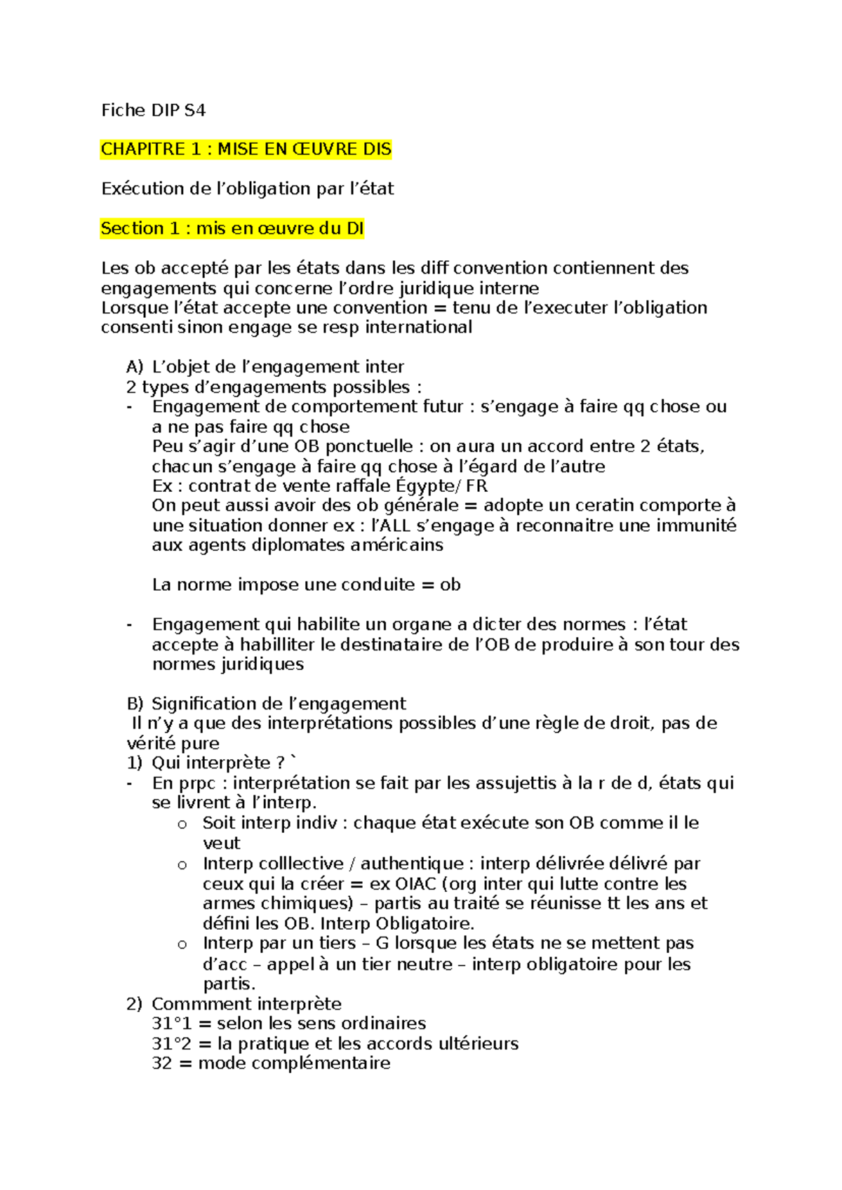 Fiche DIP S4 - résumé du cours DIP - deuxième semestre de l2 - Fiche ...