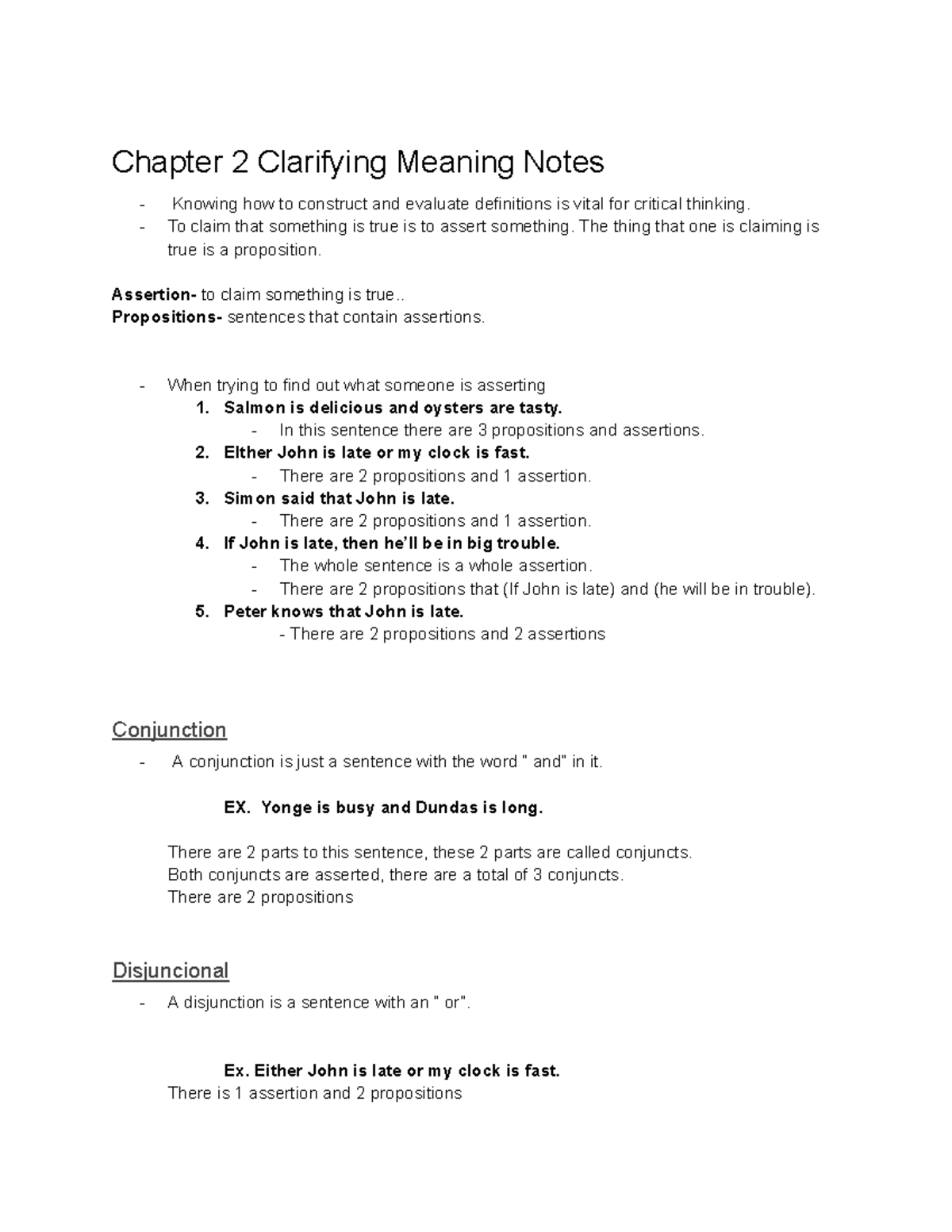 SSH105 Week 2 Lecture Notes - Chapter 2 Clarifying Meaning Notes ...