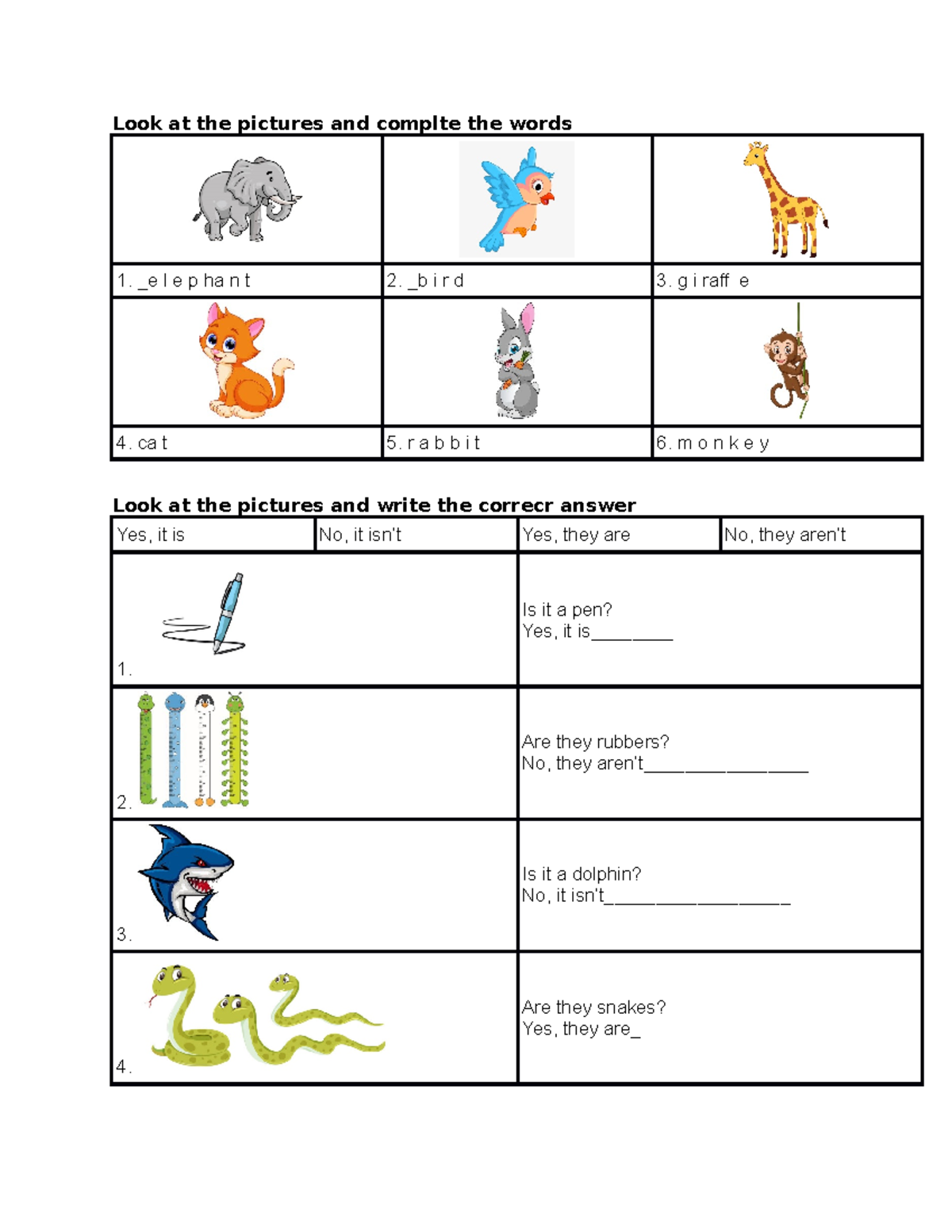 Complete the Words & Sentences Activity for English Class - Studocu