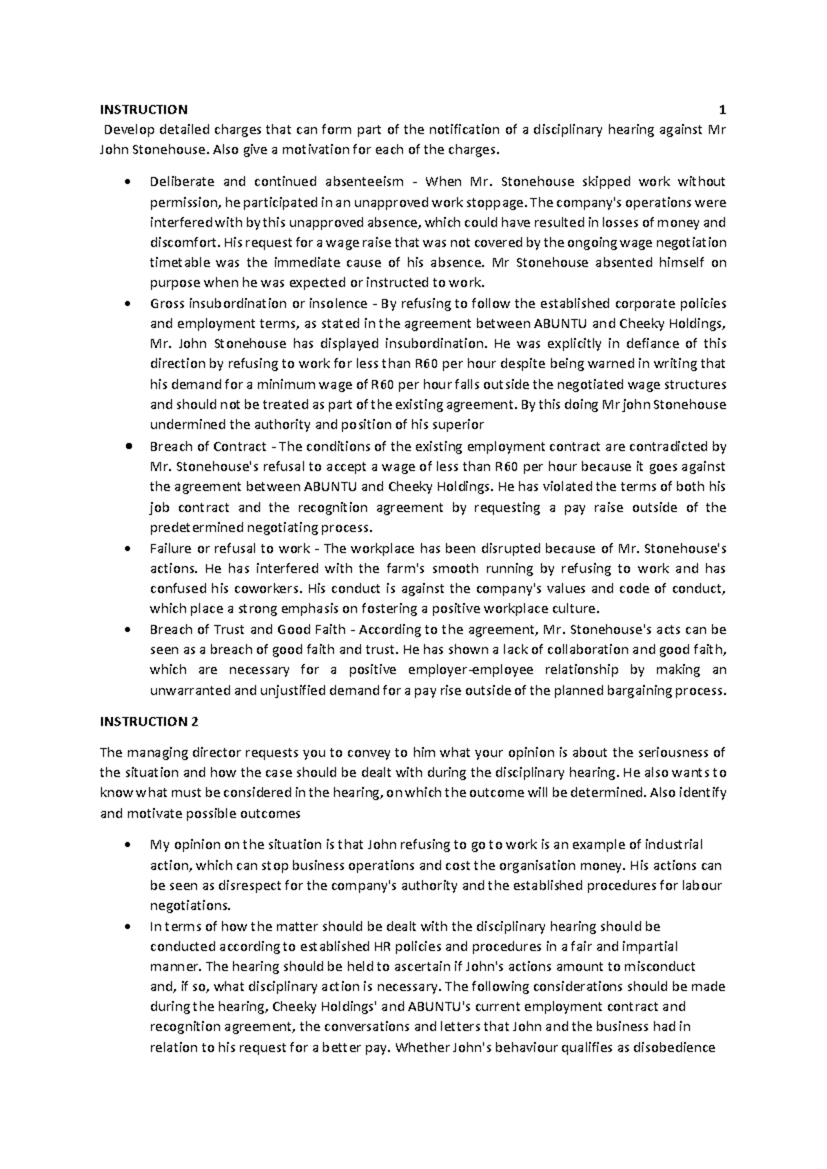 Procedure for Discipline & Dismissal: Incapacity or Poor Performance ...