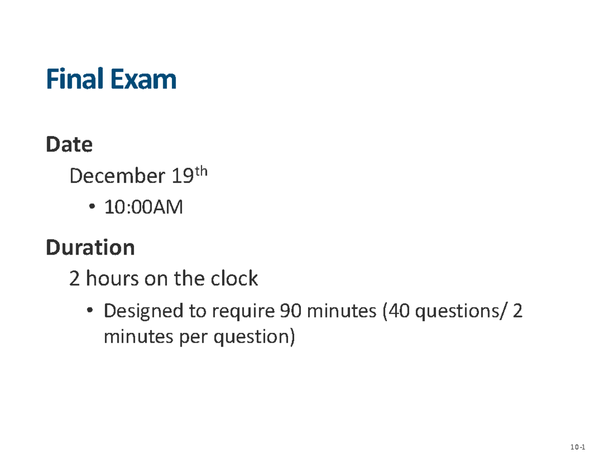 Final Exam Guidelines & Case Studies for Class 11 (Lecture) - Studocu