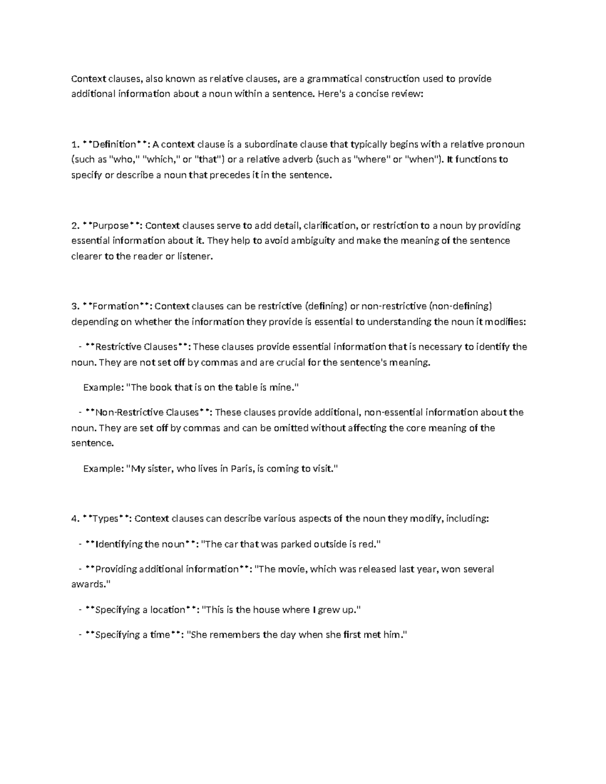 Context Clauses Overview and Usage - WPS Office Guide - Studocu