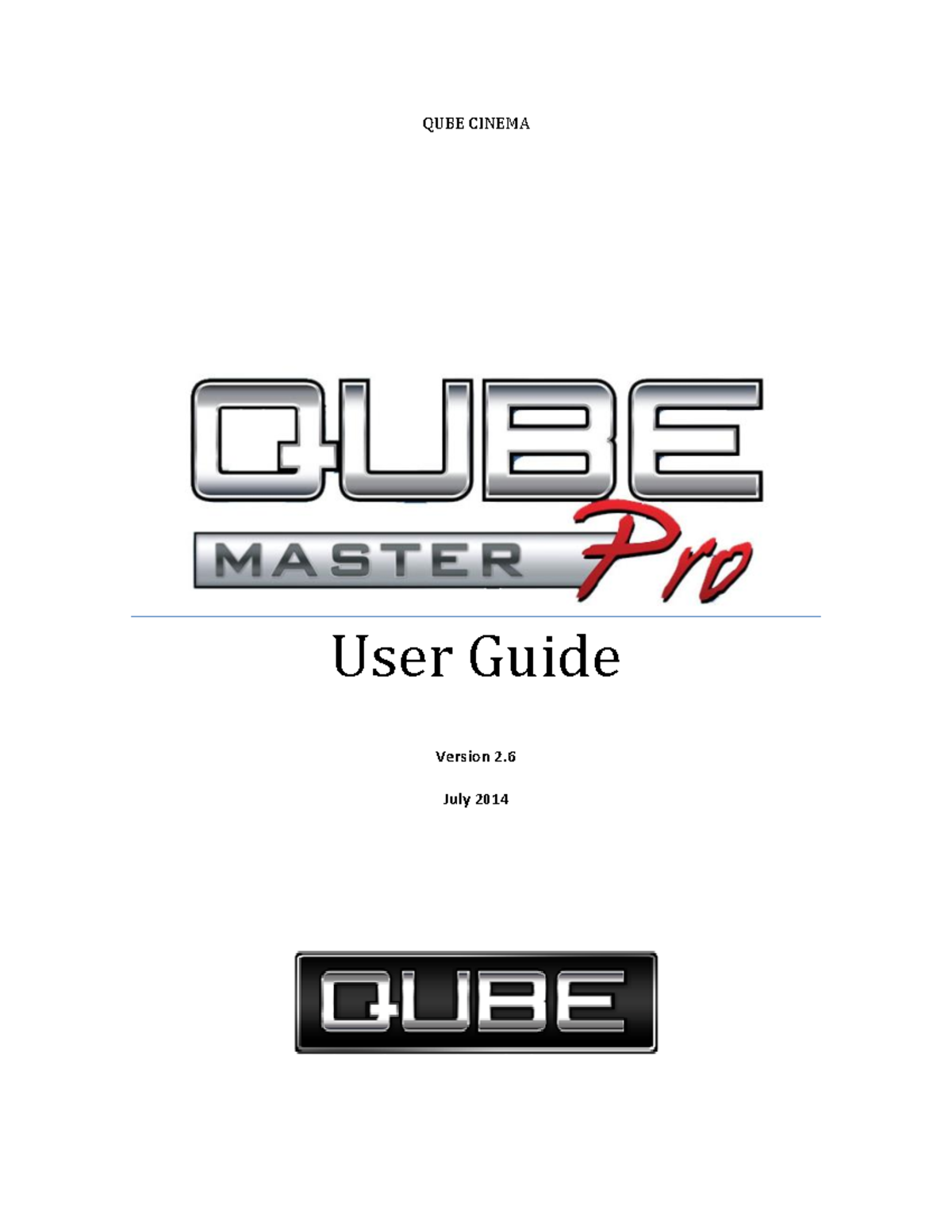 QubeMaster Pro 2 - User Guide & DCP Creation Overview - Studocu