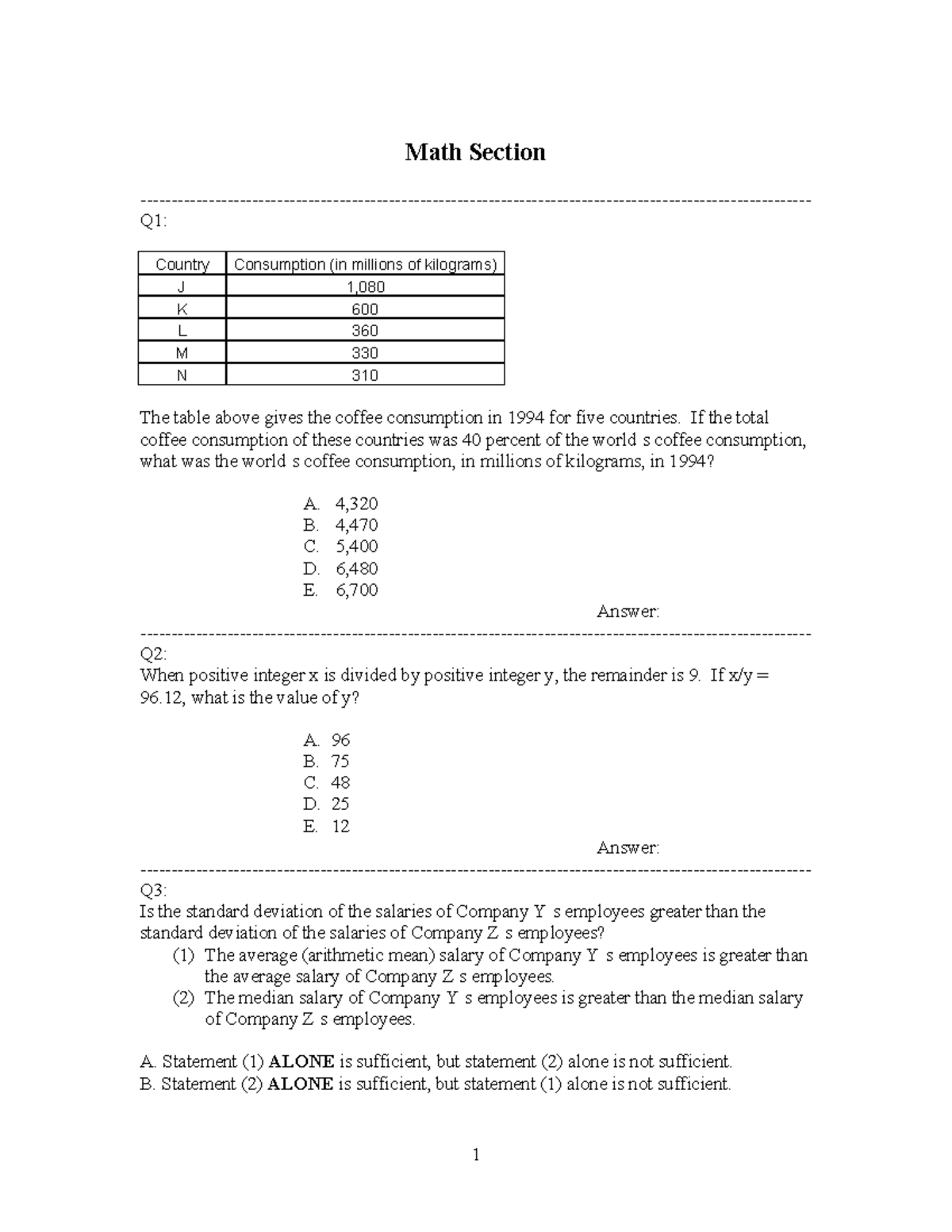 MATH - Final Exam Questions and Answers on Various Topics - Studocu