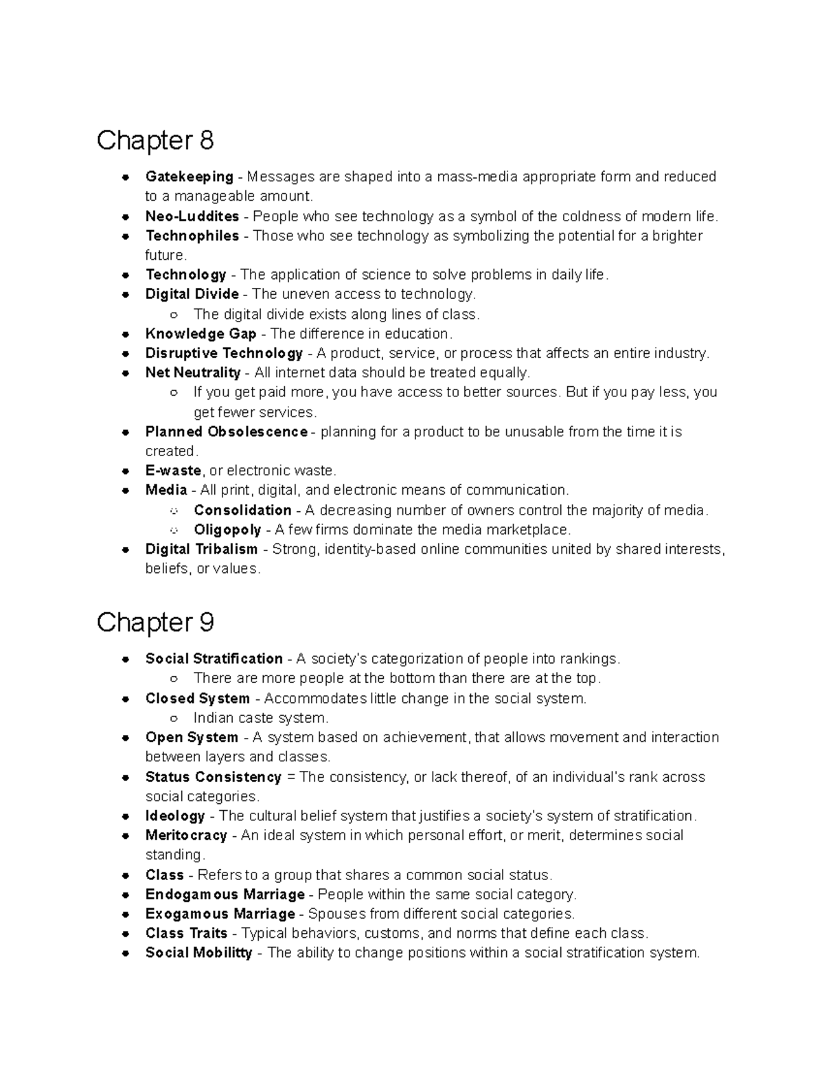 SOCI 100 Lecture Notes: Exploring Social Inequality & Stratification ...