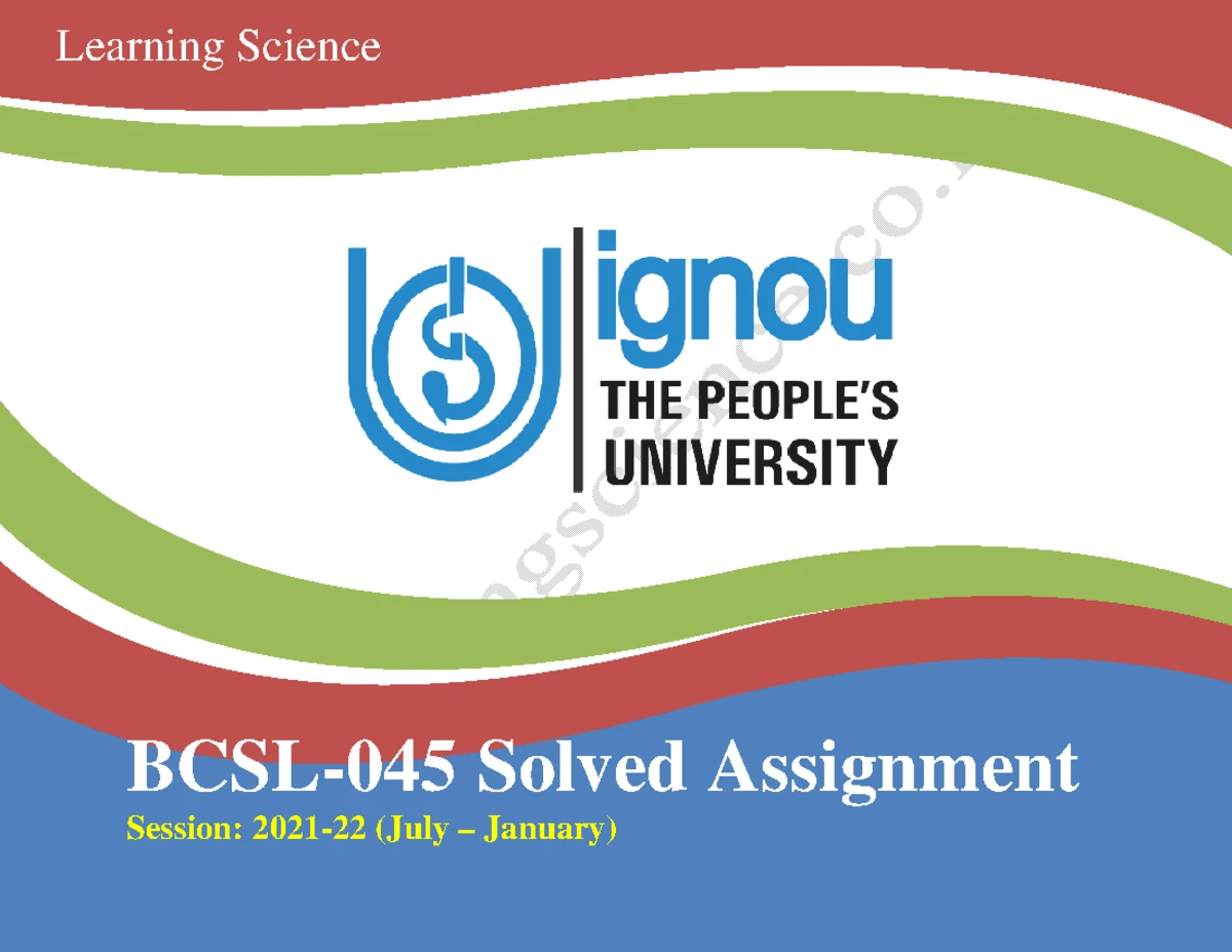 BCSL-043 2021-22 - ASIIGNMENTS ARE HIGH - Java Programming Lab - Studocu