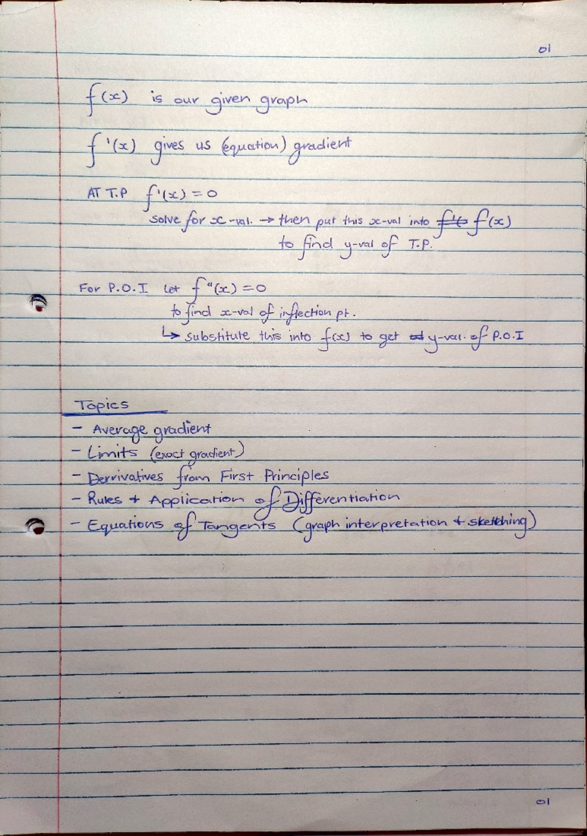 Differential Calculus Lecture Notes - Essential Concepts and Techniques ...