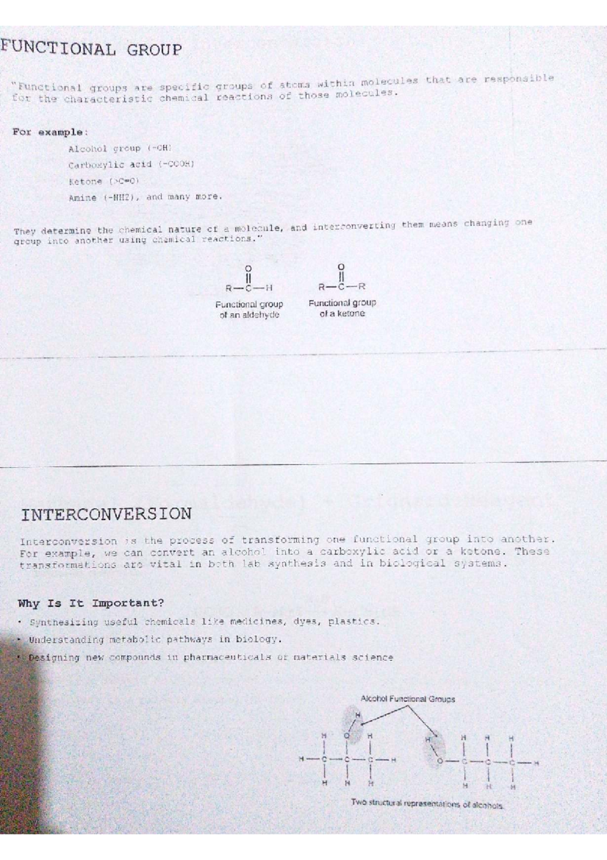 Functional Groups and Their Interconversion: A Study Guide Wi 4 - Studocu
