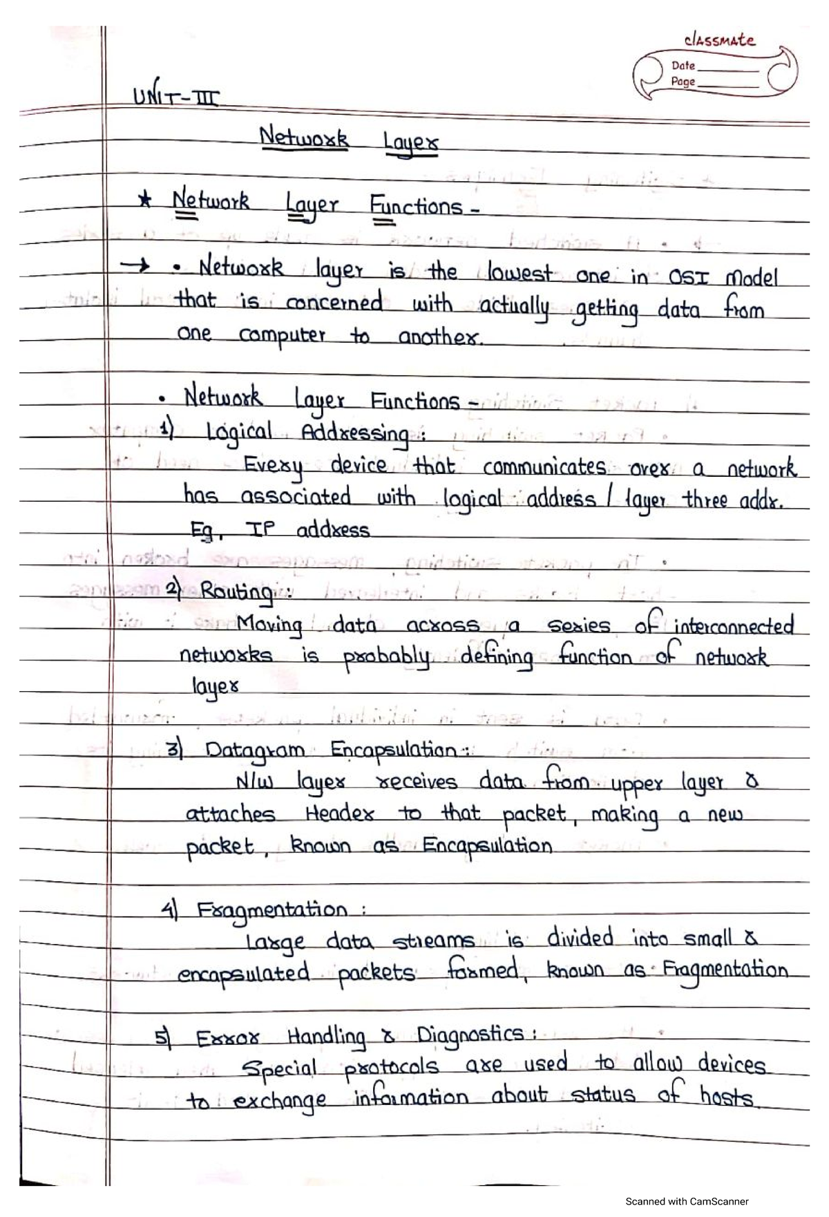 CNS END SEM Notes - Understanding Network Layer Functions - Studocu
