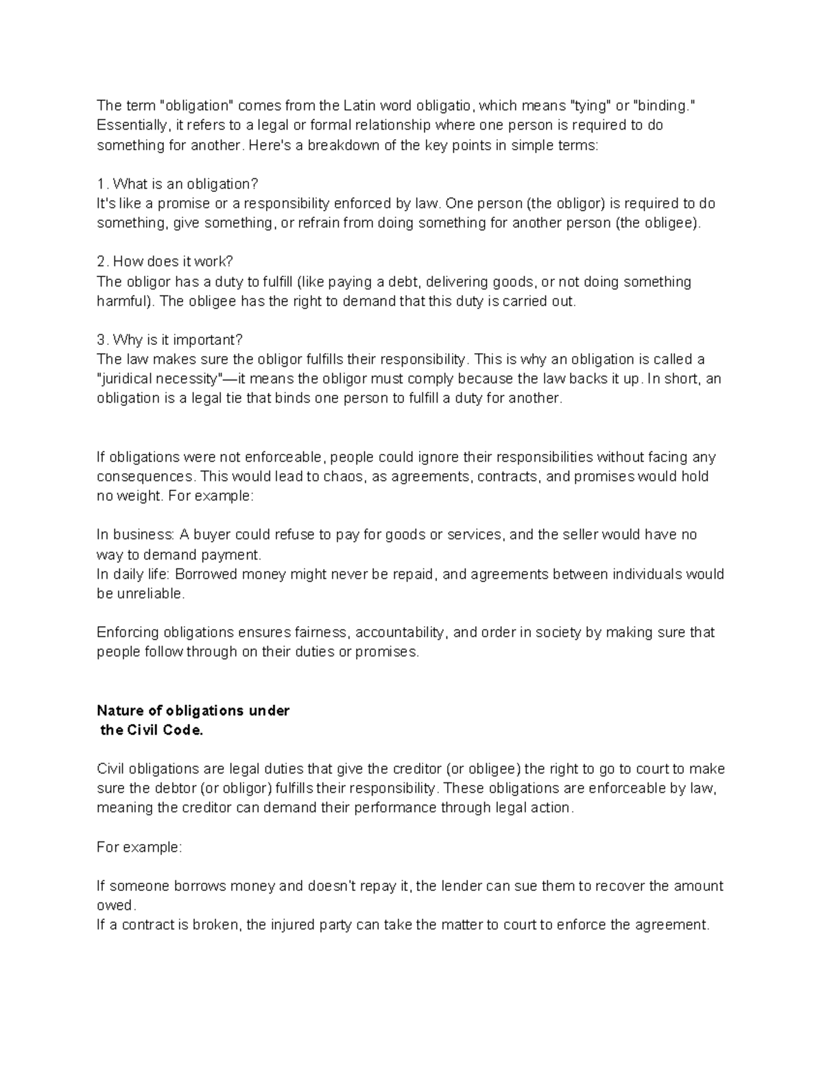 Oblicon Notes - The term 