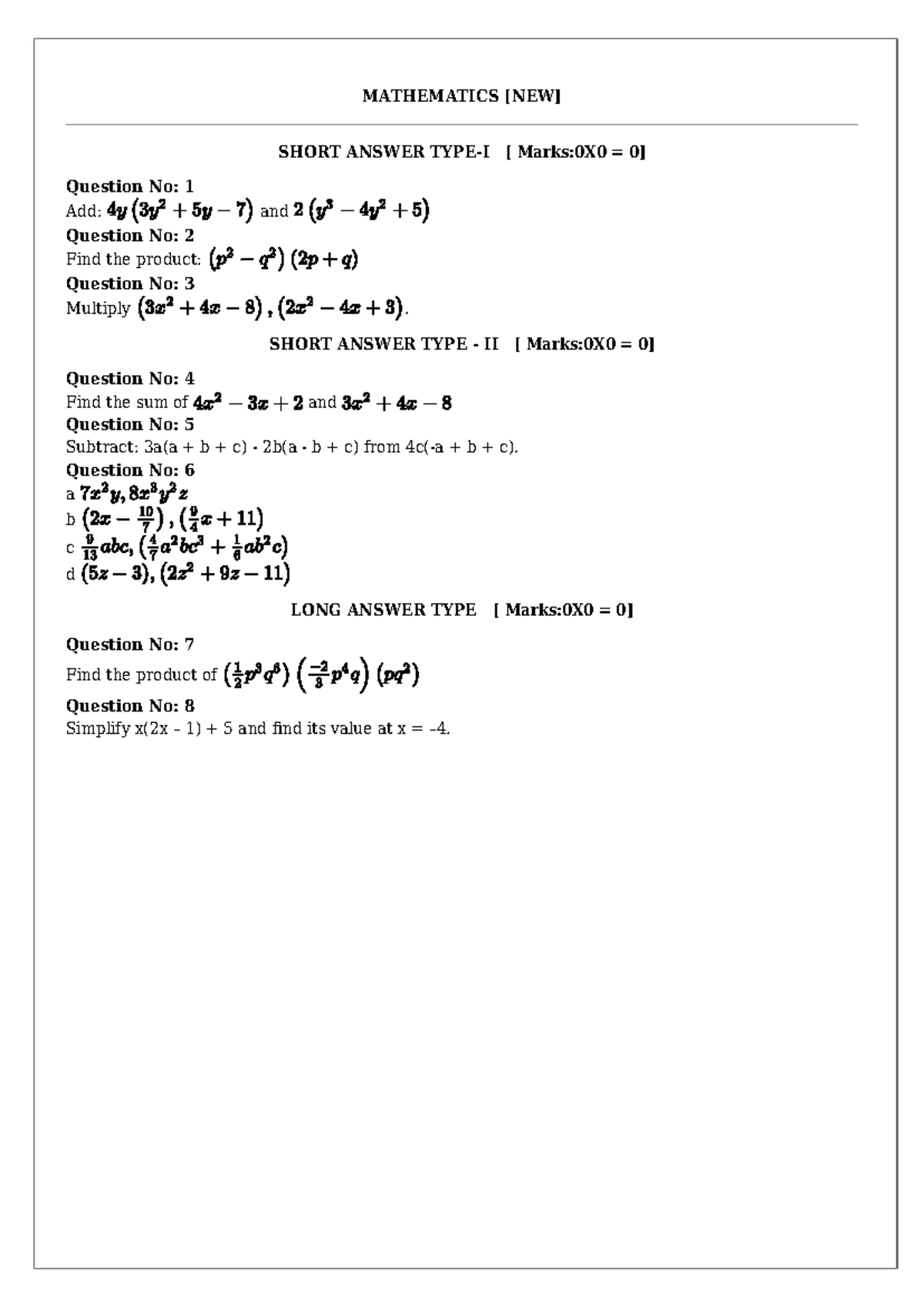 Mathematics [NEW][ 07 01 2026] - Math's class 10th - MATHEMATICS [NEW ...