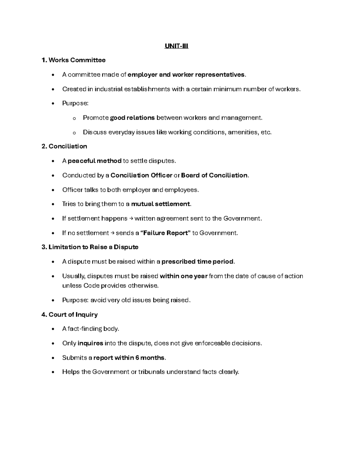 Labour Law (Course Code: LL202) - 2nd Internal Exam Notes - Studocu