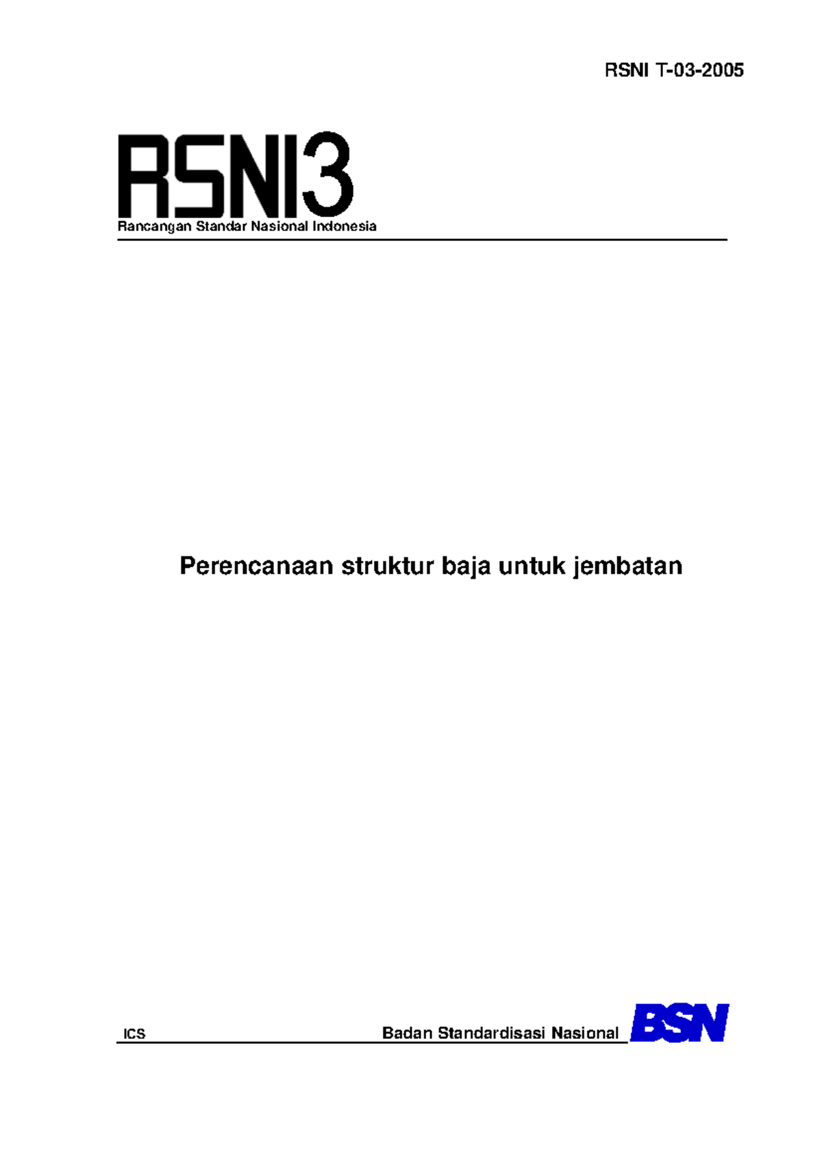 SNI 03-2005: Perencanaan Struktur Baja Jembatan dan Standar SNI - Document Preview