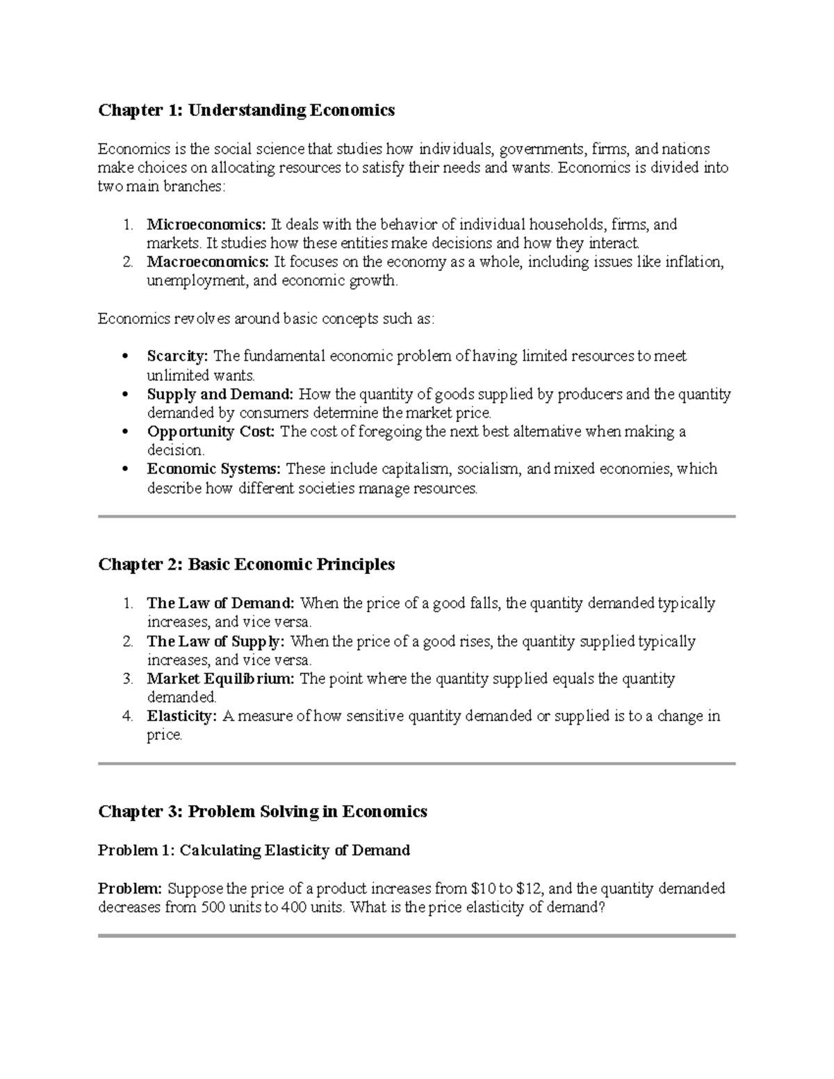 Chapter 1: Intro to Economics Concepts and Principles - Studocu