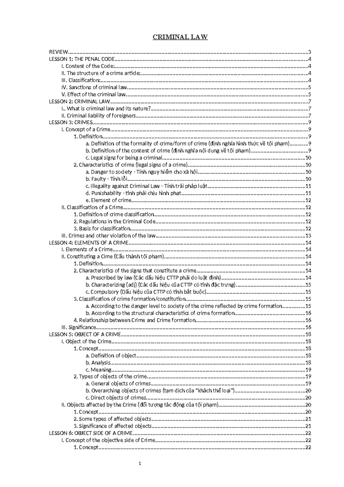 CRIMINAL LAW E - Comprehensive Review of Key Concepts and Elements ...