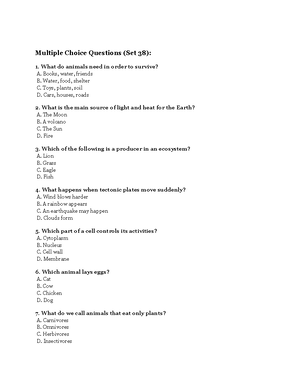 Multiple Choice Questions (Set 10) for Earth Science Concepts - Studocu