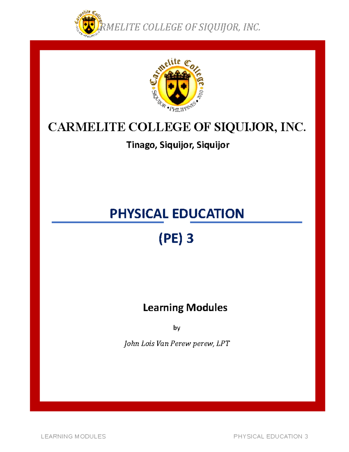 Pe 3 In College