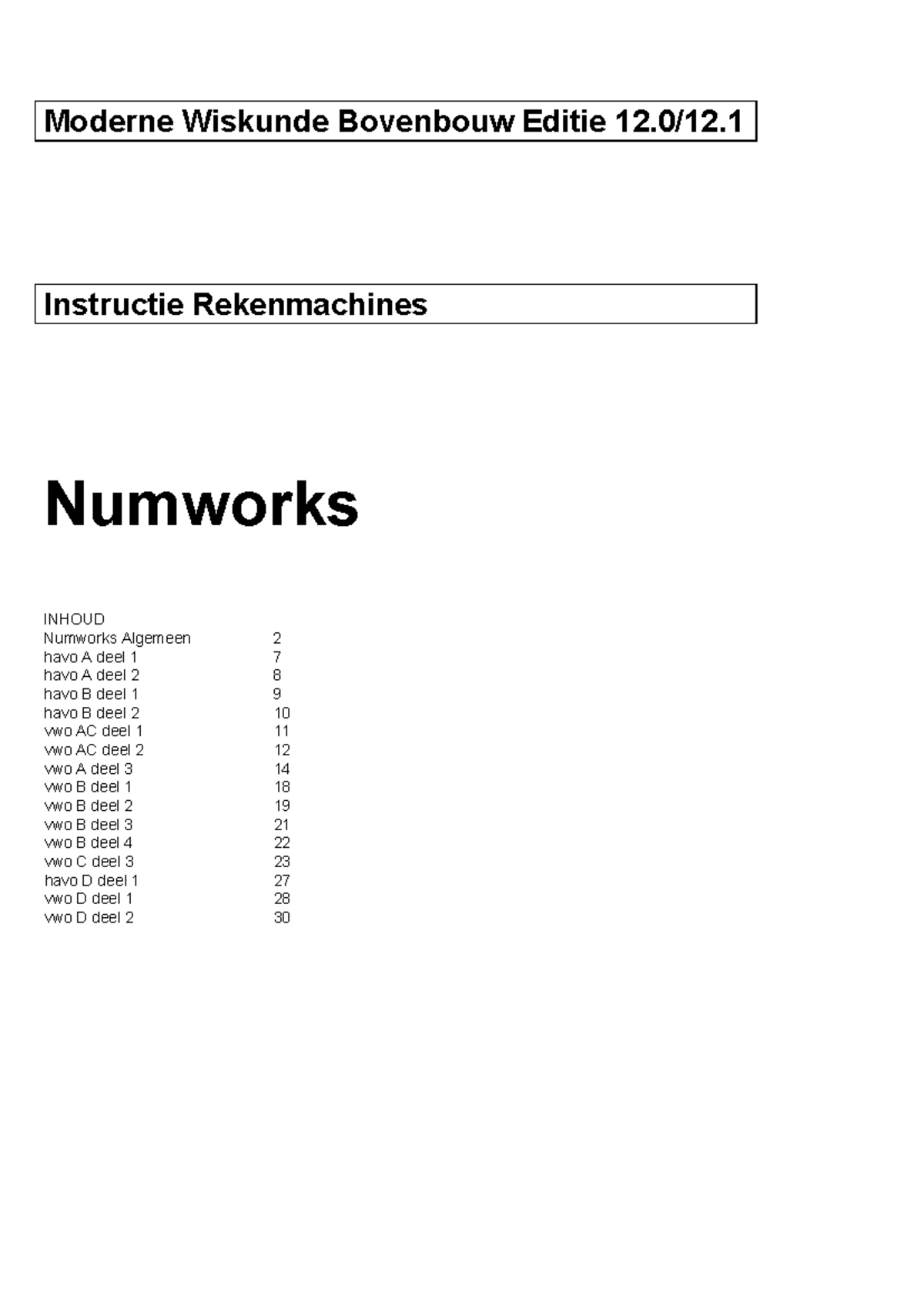 Handleiding voor Numworks GR: Wiskunde Havo/Vwo Instructies - Studeersnel