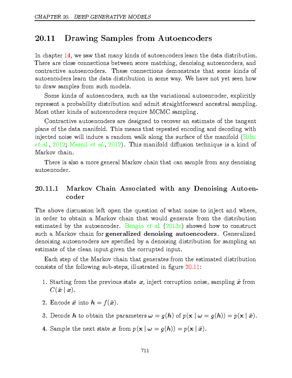 CHAPTER 20. DEEP GENERATIVE MODELS: Sampling from Autoencoders - Studocu