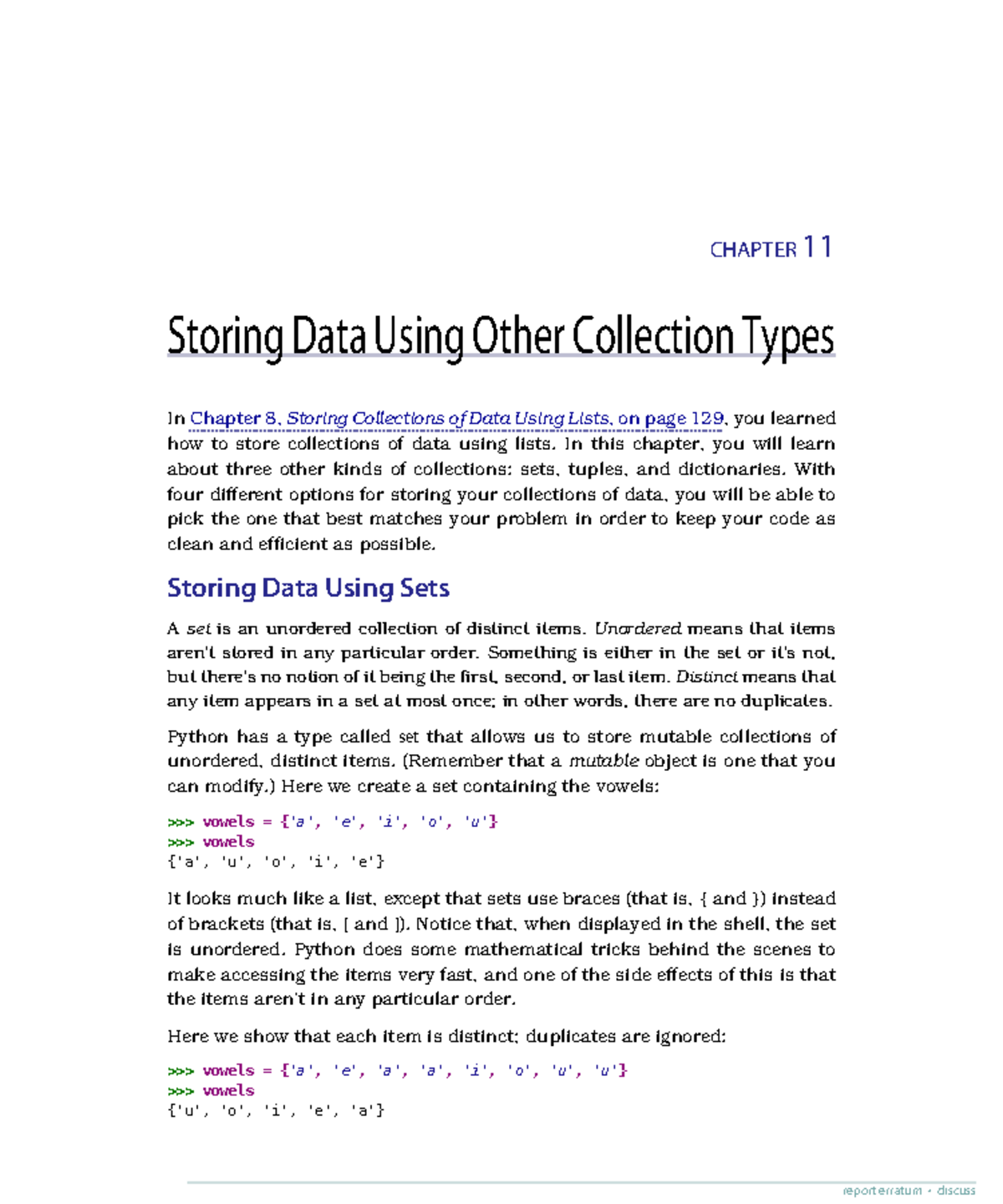 Storing Data Using Python Collections: Sets, Tuples, and Dictionaries ...
