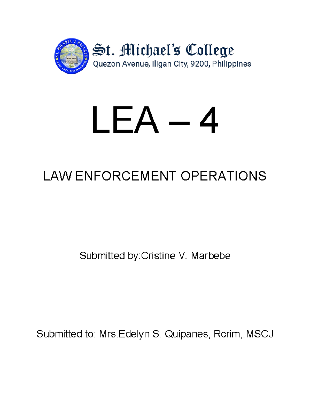 LEA - 4 PT - Law Enforcement Operations Summary Notes - Studocu