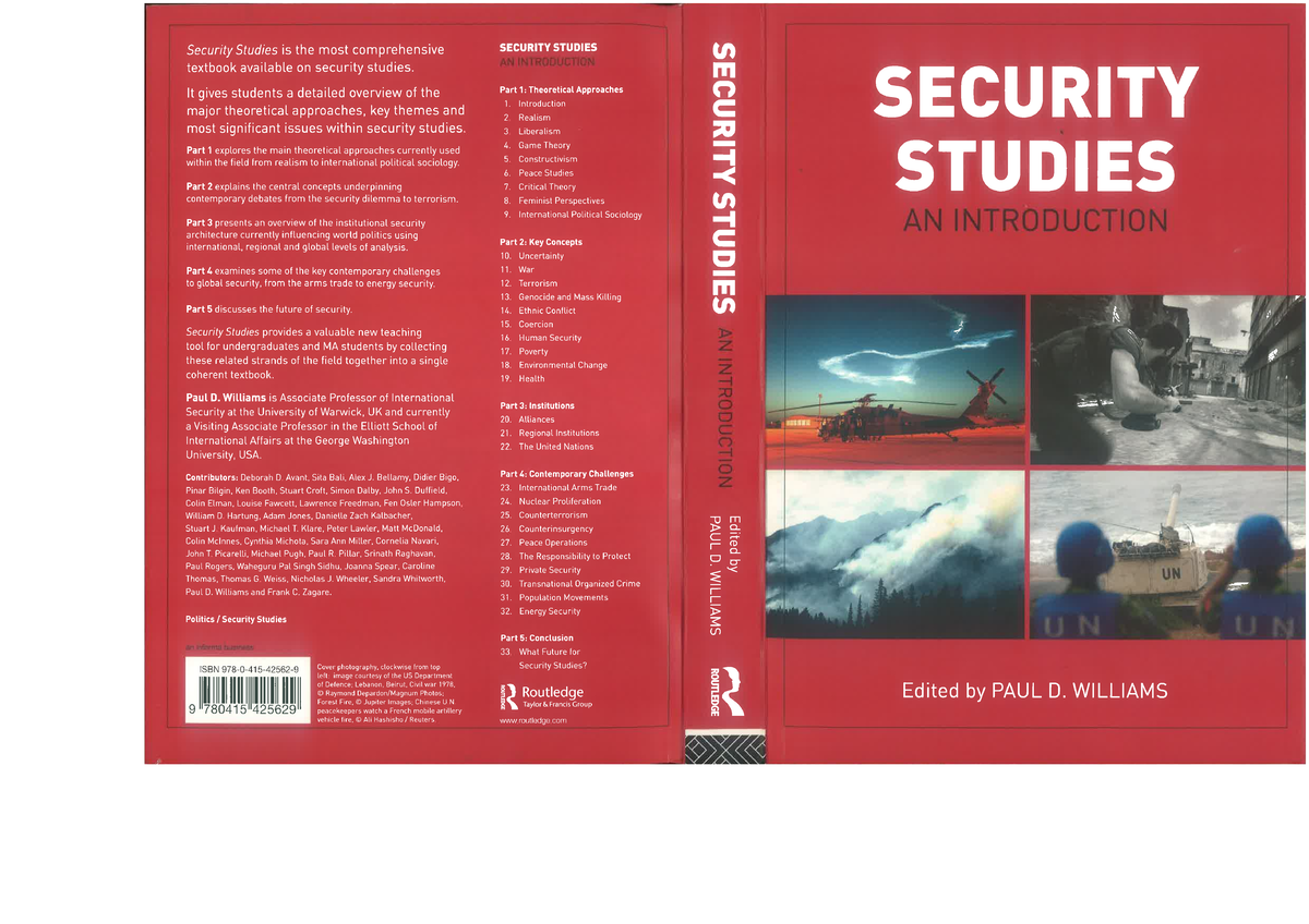 Security Studies (SS101): Comprehensive Overview and Key Concepts - Studocu